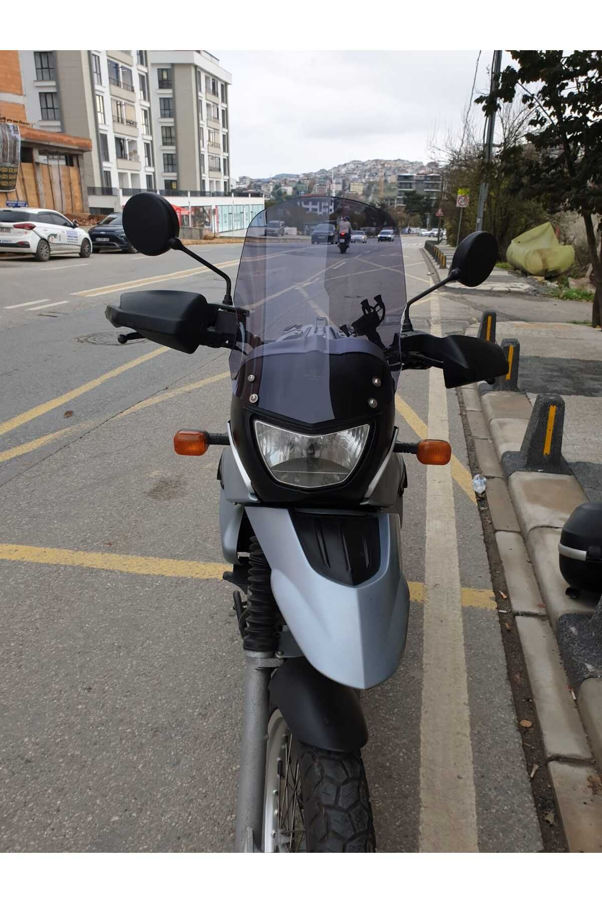 Bmw F650 GS Siperlik Ön Cam 2004-2007 Model 45cm Füme Renkli ( 4 Delikli ) 4mm