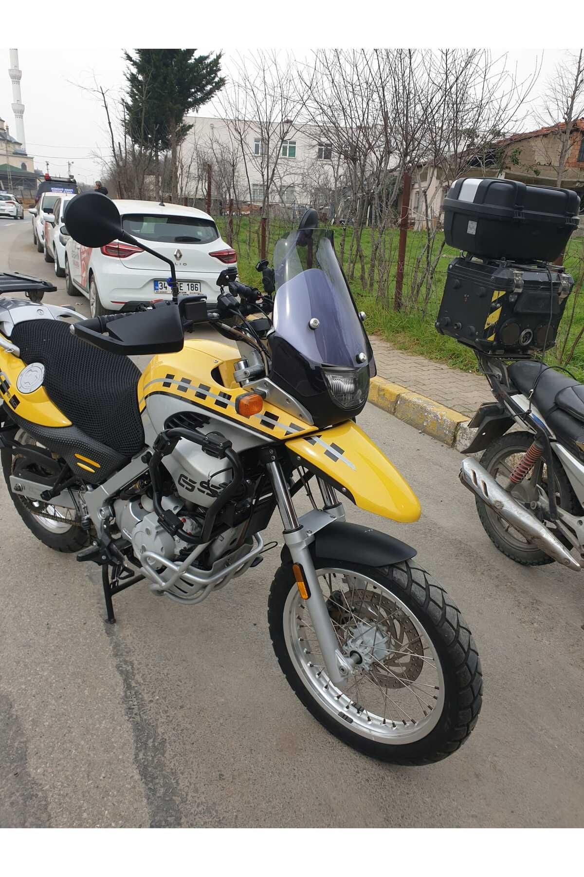 Bmw F650 GS Siperlik Ön Cam ( 3 Delikli ) 1999-2003 Model 35cm Füme Renkli 4mm