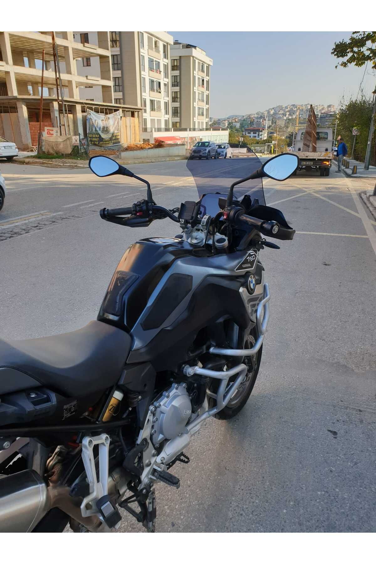 Bmw F750 850 Sport Siperlik Ön Cam 2018-2025 Model 44cm Füme Renkli 4mm