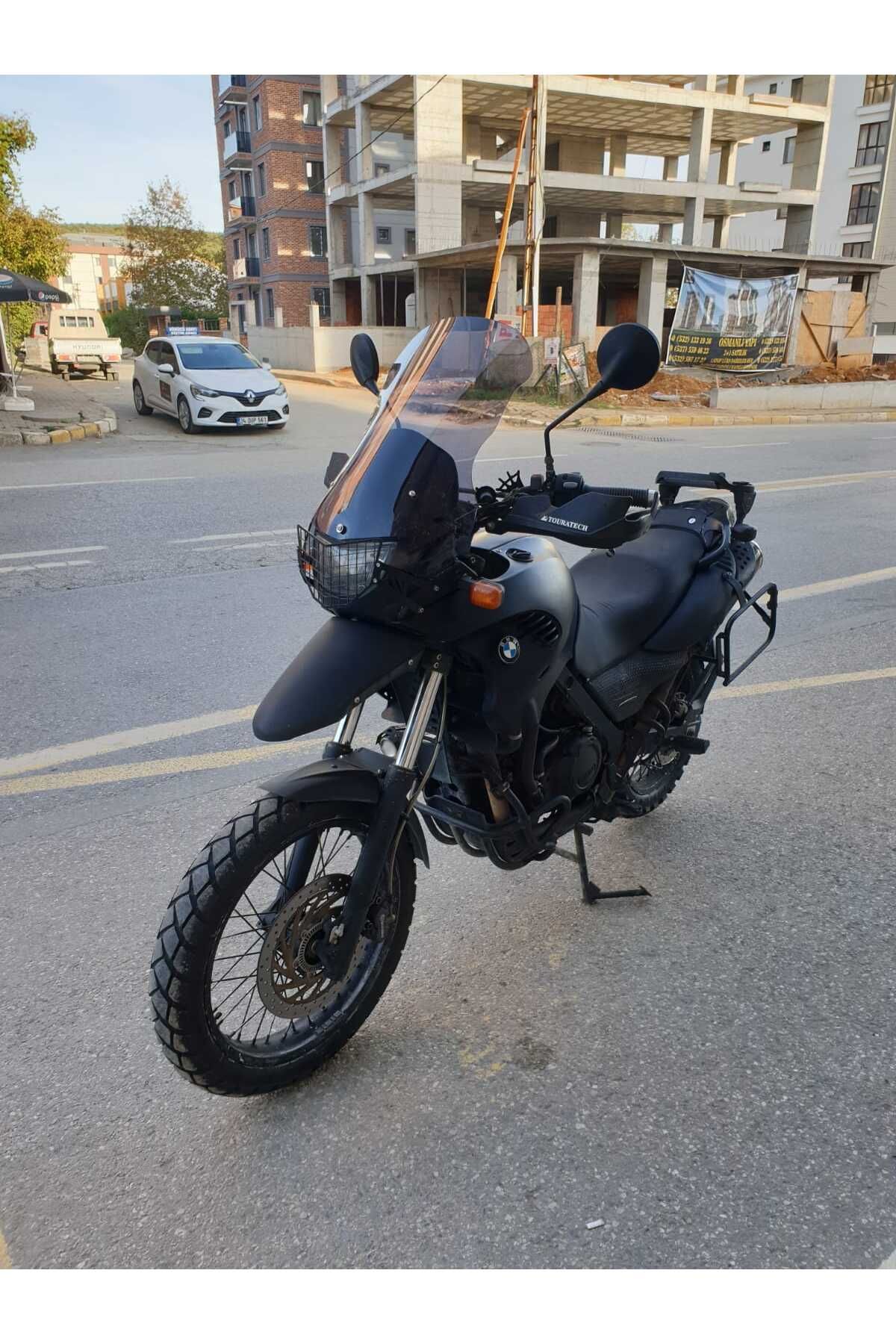 Bmw F650 GS Siperlik Ön Cam ( 3 Delikli ) 1999-2003 Model 58cm Füme Renkli 4mm