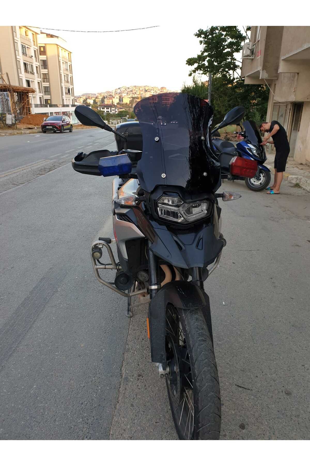 Bmw F850 GS ADV Siperlik Ön Cam 2018-2023 Model 46cm Siyah Renkli 4mm