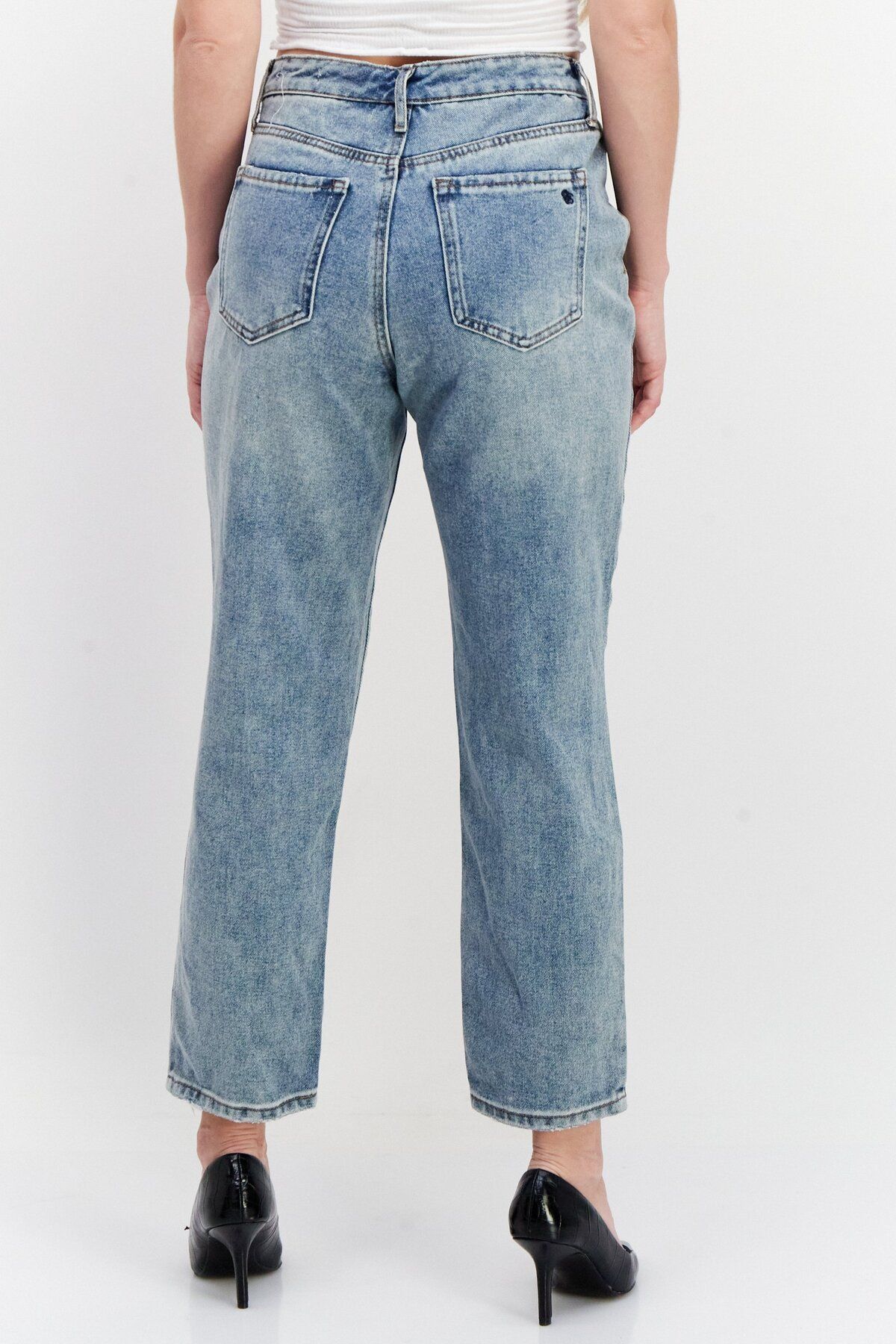 Jessica Simpson-Women Regular Fit Rip Non-Stretchable Jeans, Blue 3