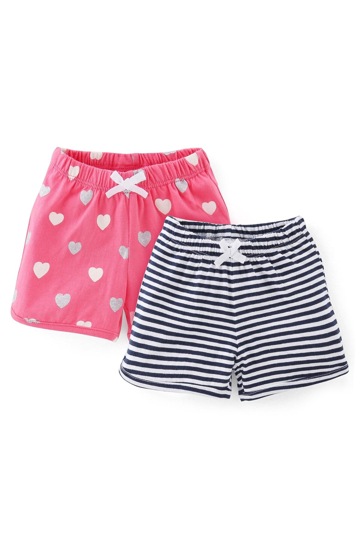 Striped shorts made of cotton jersey fabric from B...