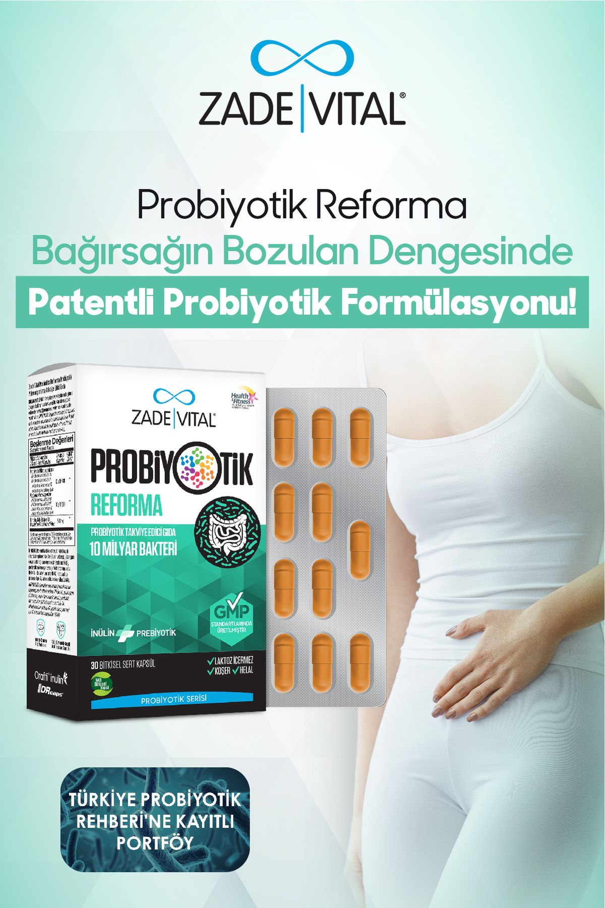 Zade Vital PROBİYOTİK REFORMA 10 MİLYAR BAKTERİ