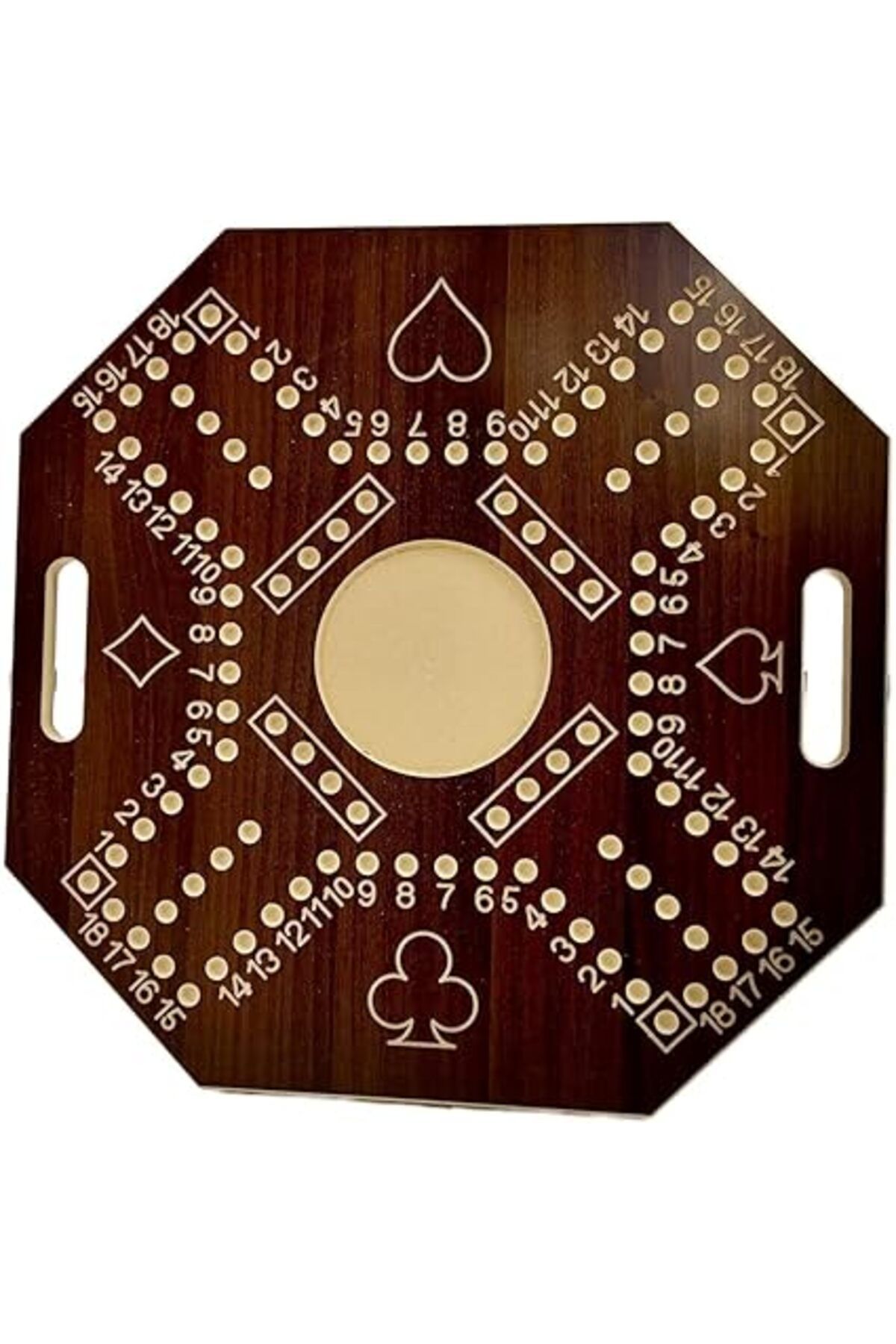 ALBADER-Numbered Jackaroo Wooden Board Game Big-Size For 4 Players With Cards & Marbles 1