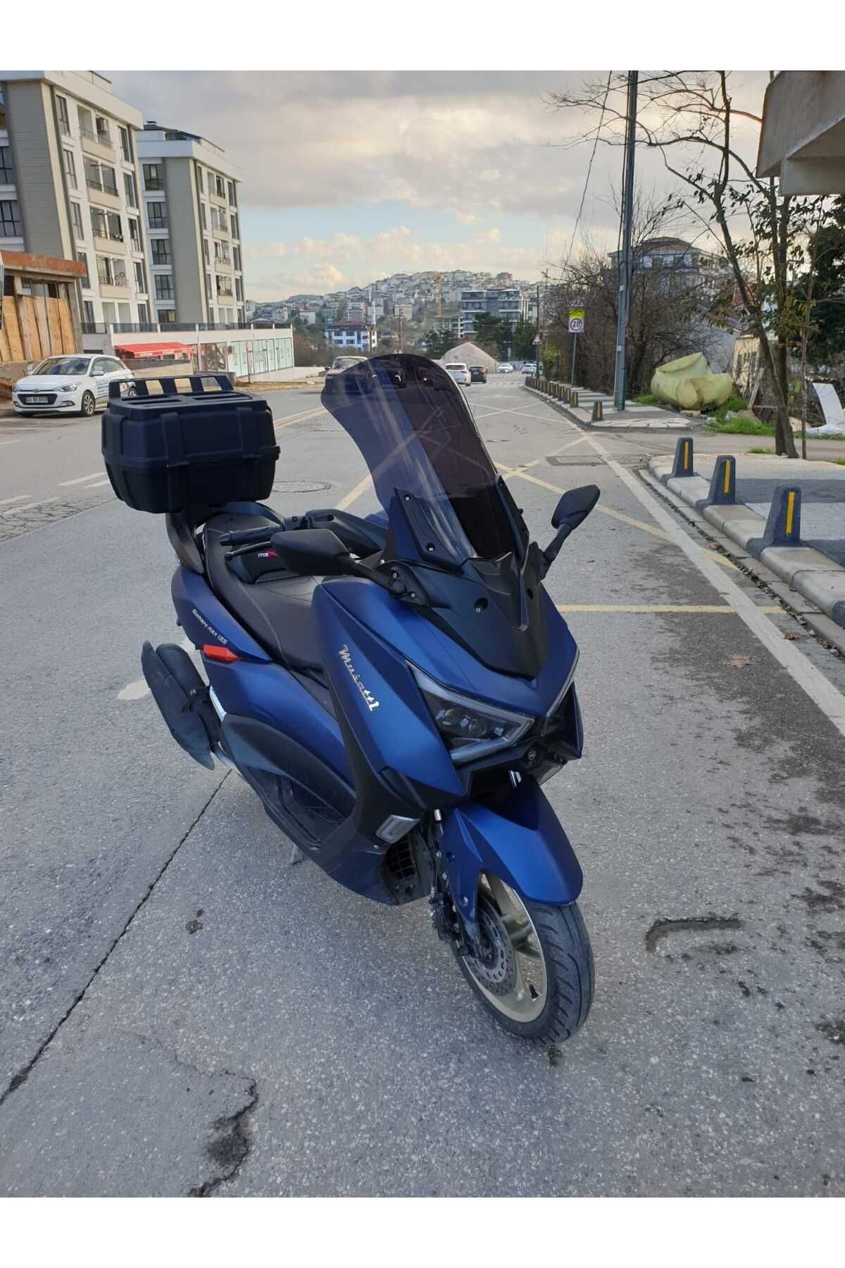 Musatti Glamaro Max 125 Siperlik Ön Cam 2023-2025 Model 50cm Siyah Renkli 4mm UZUN CAM