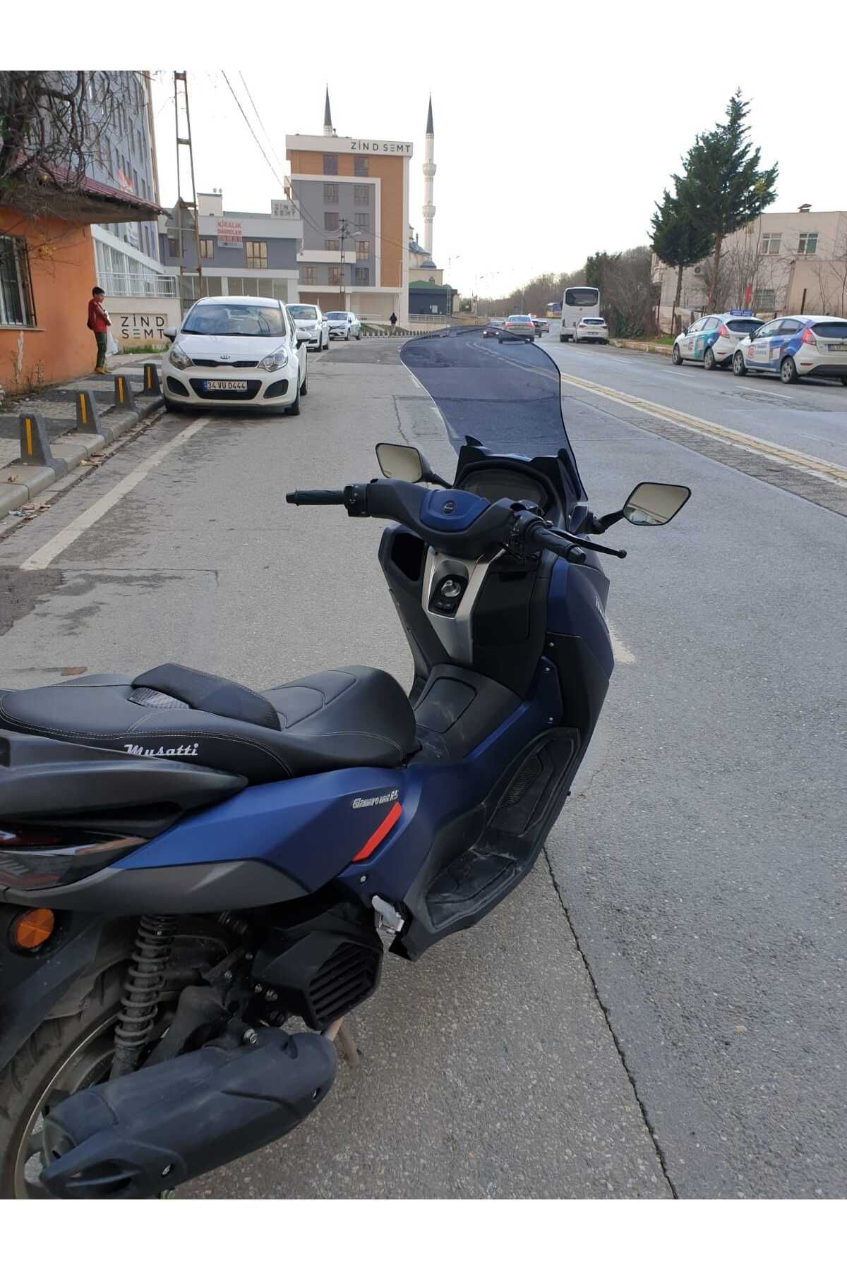 Musatti Glamaro Max 125 Siperlik Ön Cam 2023-2025 Model 50cm Füme Renkli 4mm UZUN CAM