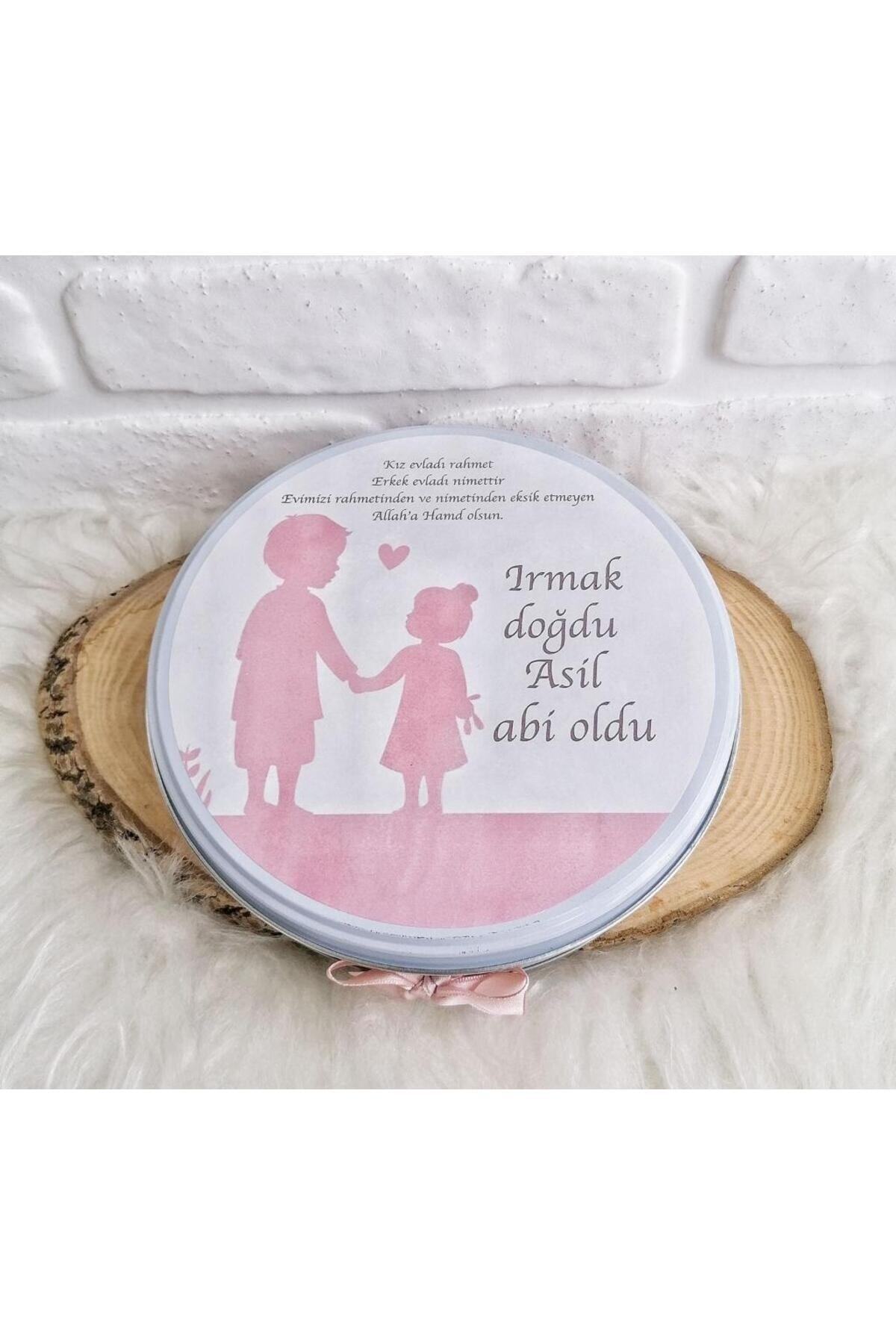 Genel Markalar 100 Adet Isme Özel Abi Kız Kardeş Temalı Hediyelik Kız Bebek Doğum Çikolata fotoğrafı 5 (önizleme)