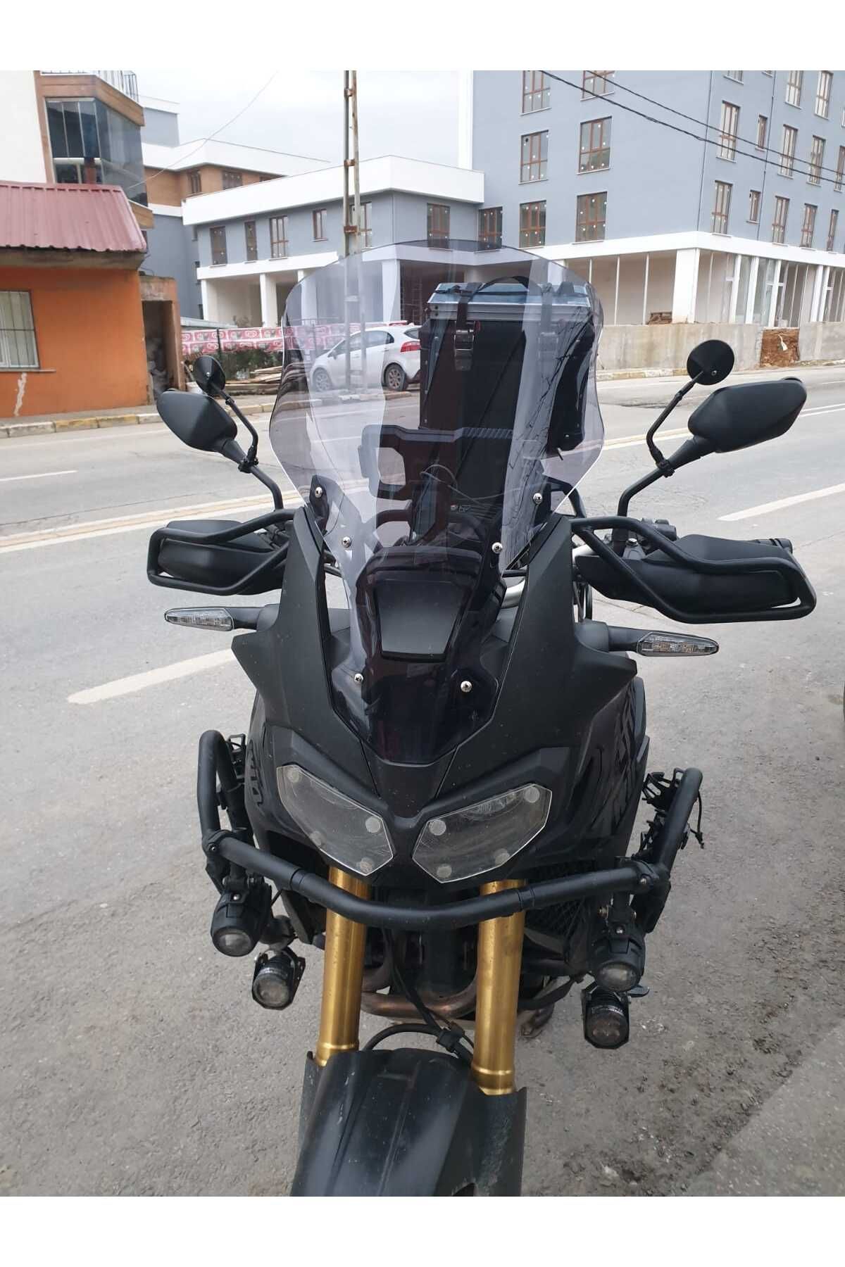 Honda Afrika Twin CRF 1000 Ön Cam 2016 2020 Model 45cm Açıkfüme Renkli 4mm KISA CAM