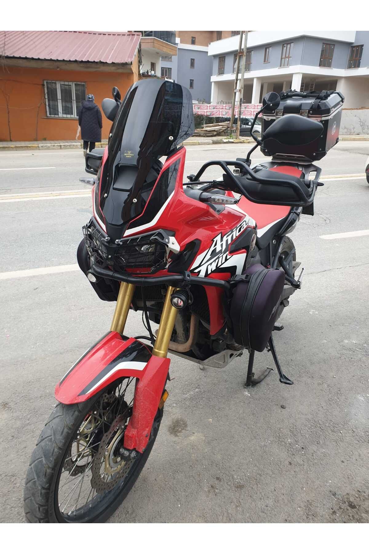 Honda Afrika Twin CRF 1000 Ön Cam 2016 2020 Model 45cm Siyah Renkli 4mm KISA CAM