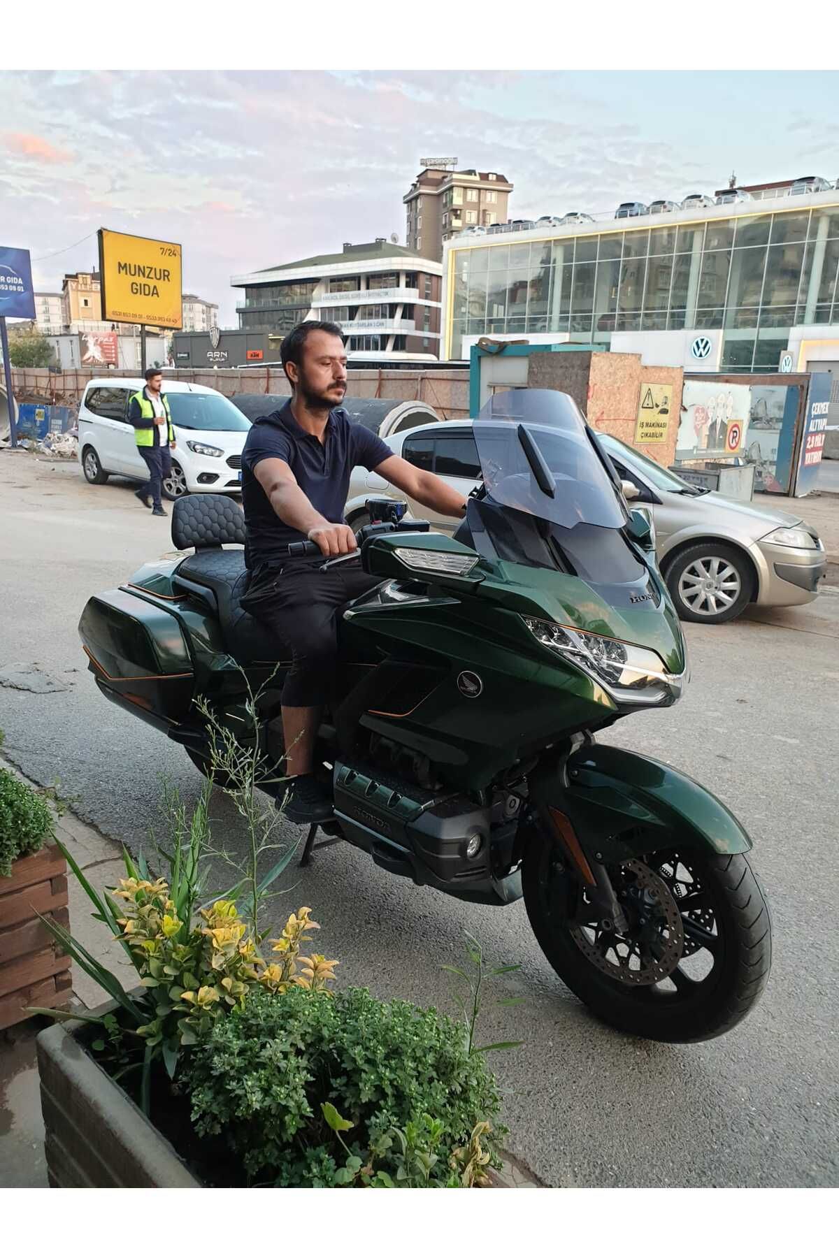 Honda Goldwing Bagger Siperlik Ön Cam 2018 2023 Model 65cm Füme Renkli 4mm UZUN BOYLU CAM
