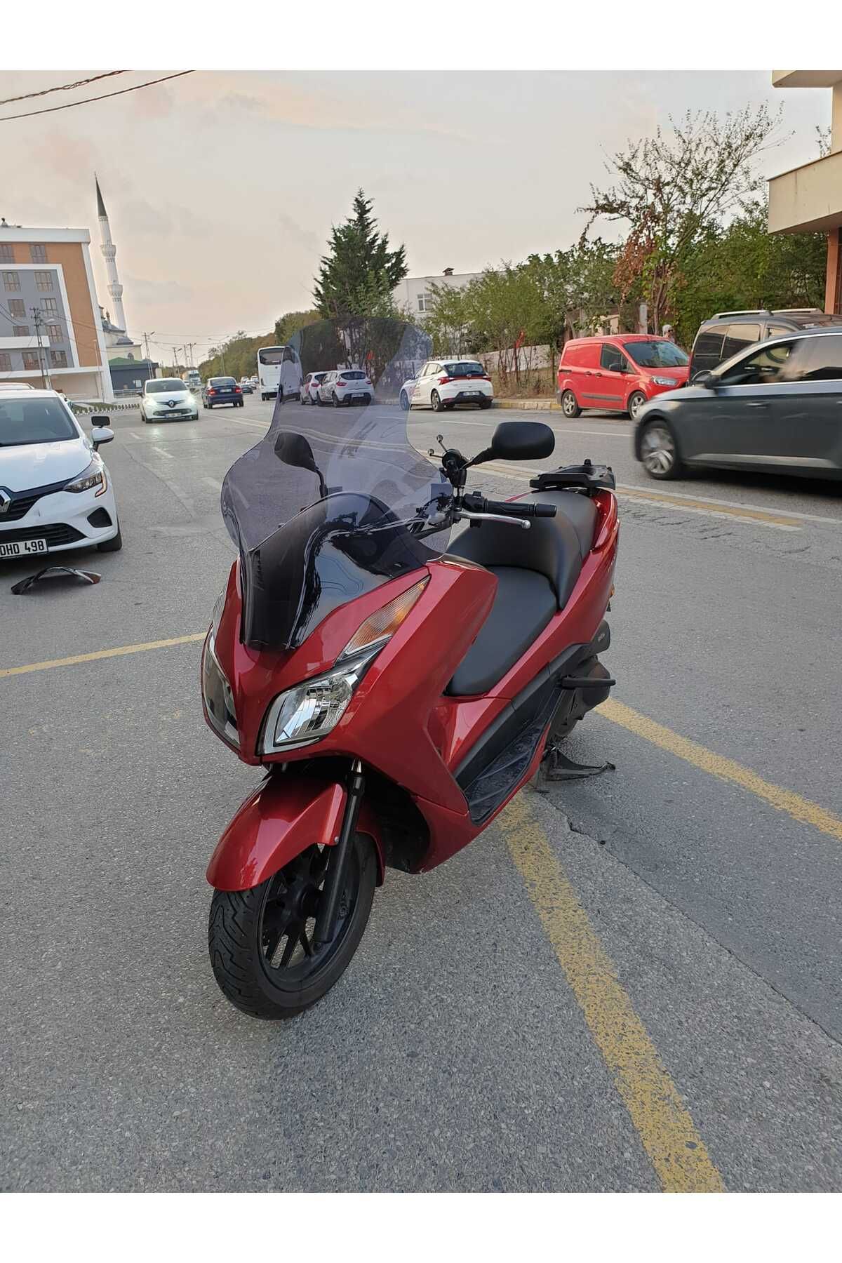 Honda Forza 300 Siperlik Ön Cam 2014-2017 Elcikli 78cm Füme Renkli 4mm UZUN CAM