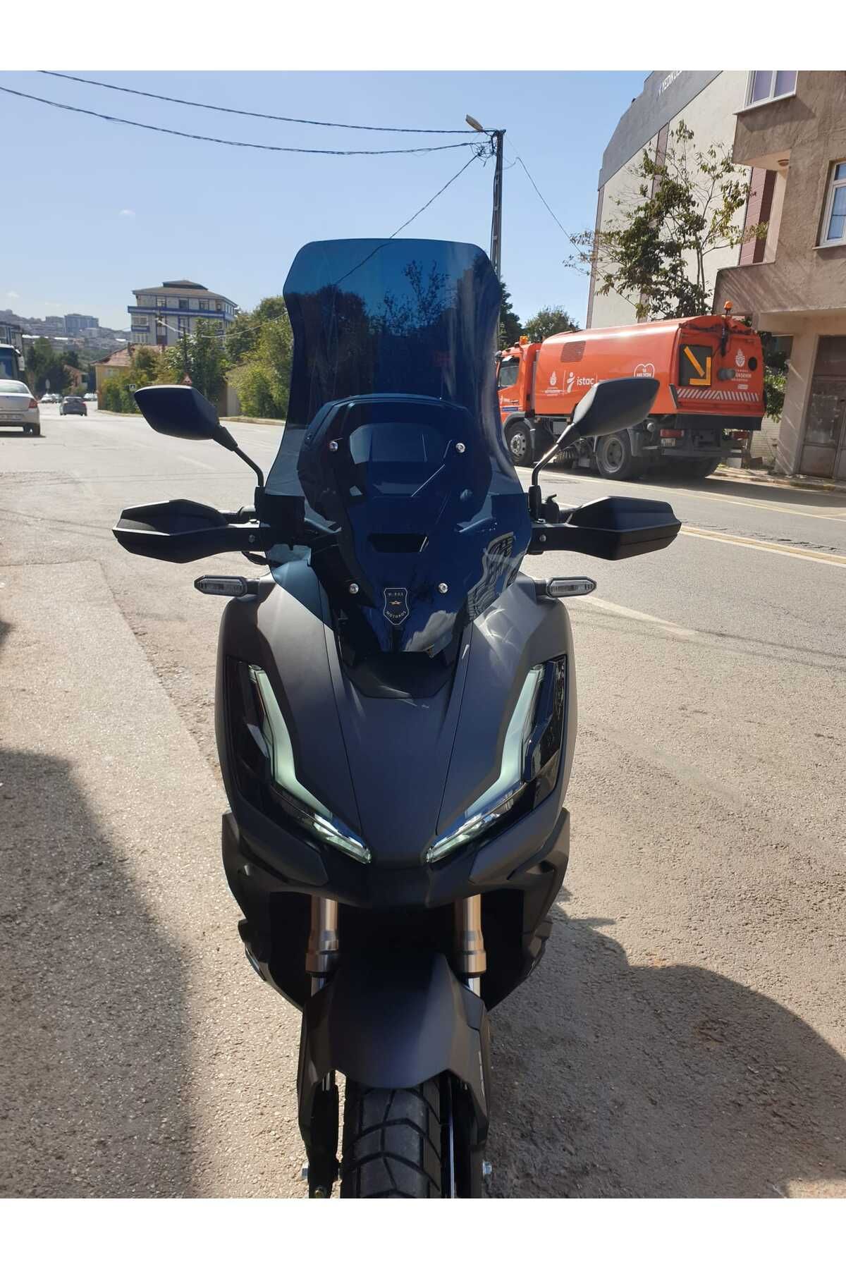 Honda Adv 350 Siperlik Ön Cam 2023-2025 Model 60cm Siyah Renkli 4mm ORTA BOYLU CAM
