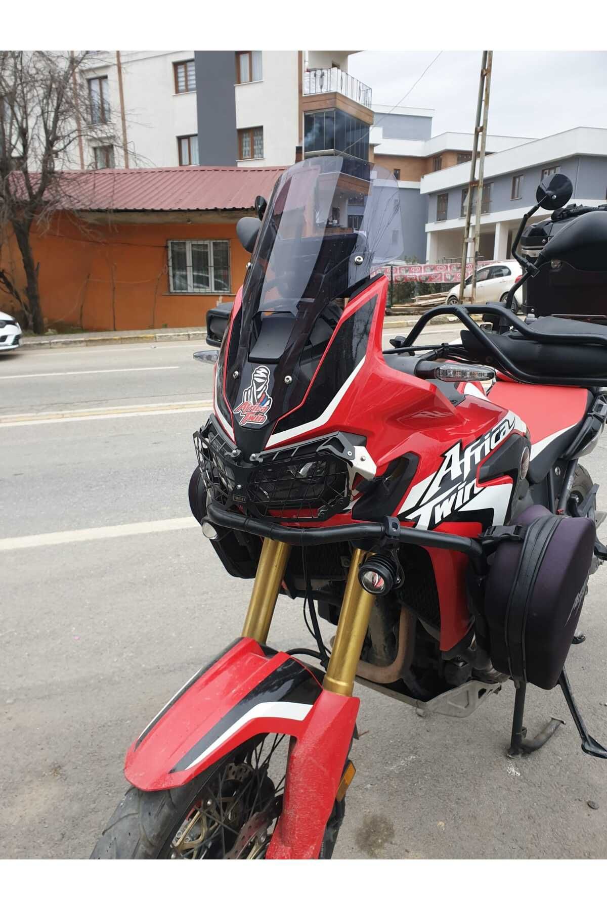 Honda Afrika Twin CRF 1000 Ön Cam 2016 2020 Model 45cm Açıkfüme Renkli 4mm KISA CAM
