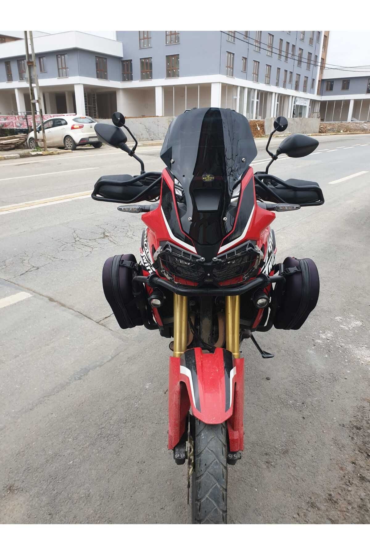 Honda Afrika Twin CRF 1000 Ön Cam 2016 2020 Model 55cm Siyah Renkli 4mm UZUN CAM