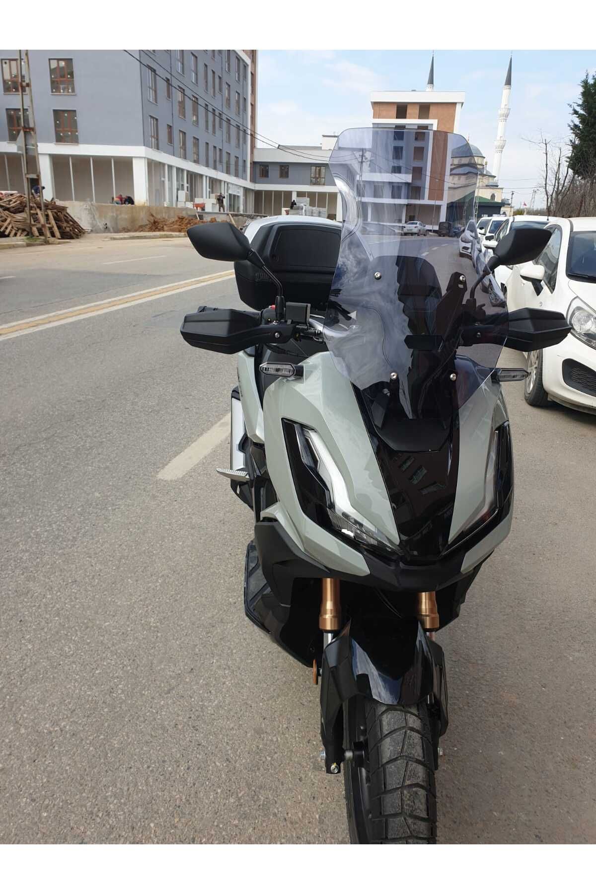 Honda Adv 350 Siperlik Ön Cam 2023-2025 Model 60cm Füme Renkli 4mm ORTA BOYLU CAM
