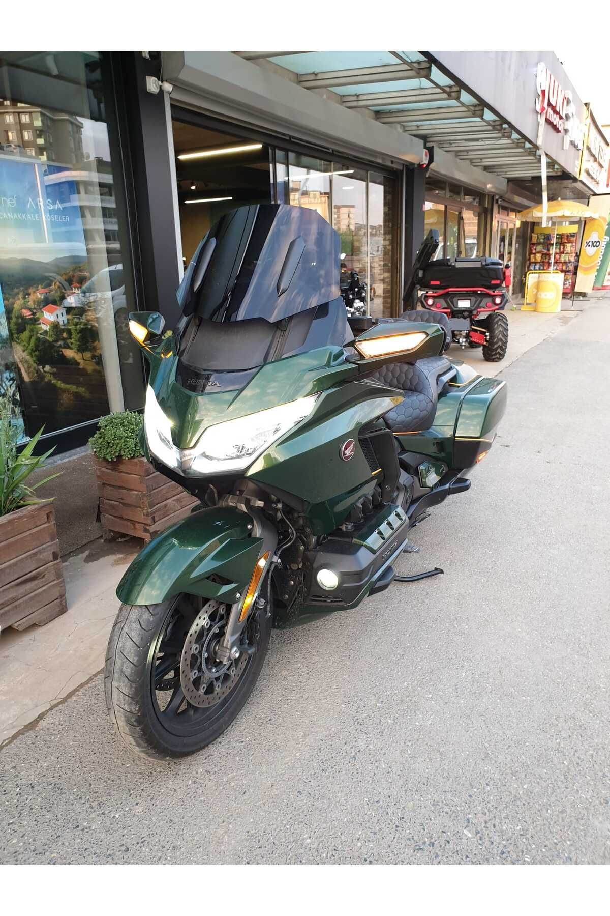 Honda Goldwing Bagger Siperlik Ön Cam 2018 2023 Model 65cm Siyah Renkli 4mm UZUN BOYLU CAM