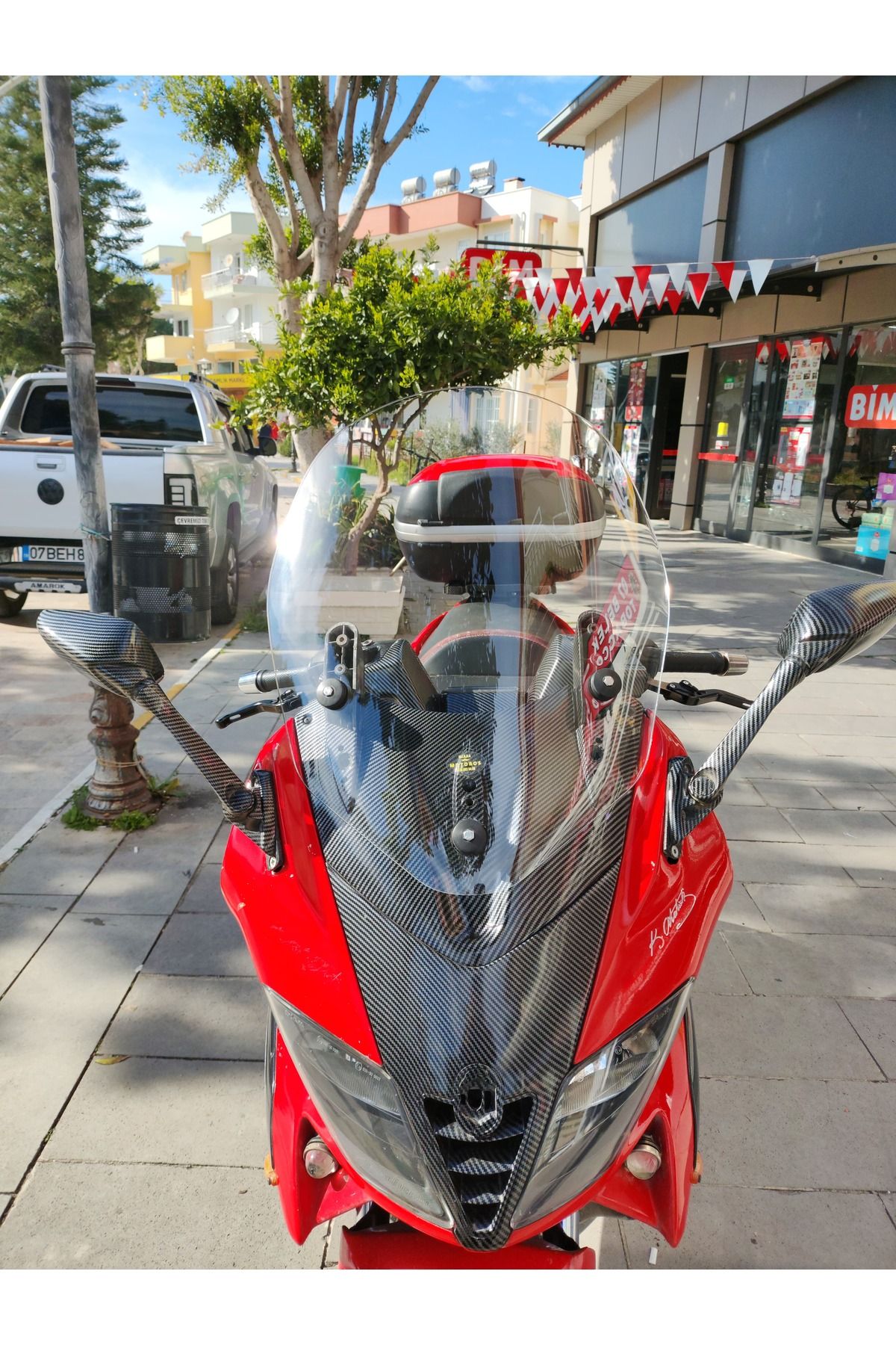 Gilera Nexus 500 Siperlik Ön Cam 2004-2008 Model 58cm Şeffaf Renkli 4mm
