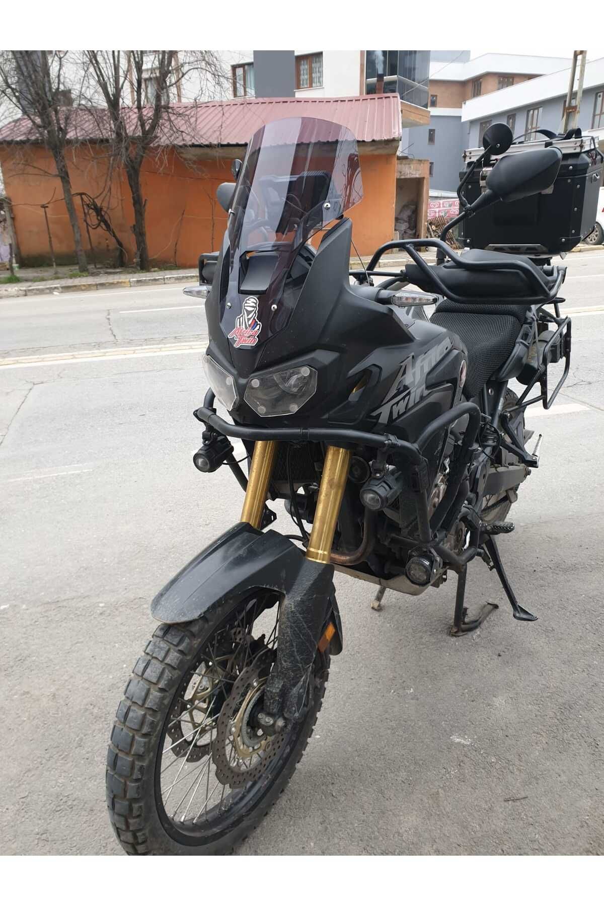 Honda Afrika Twin CRF 1000 Ön Cam 2016 2020 Model 45cm Açıkfüme Renkli 4mm KISA CAM