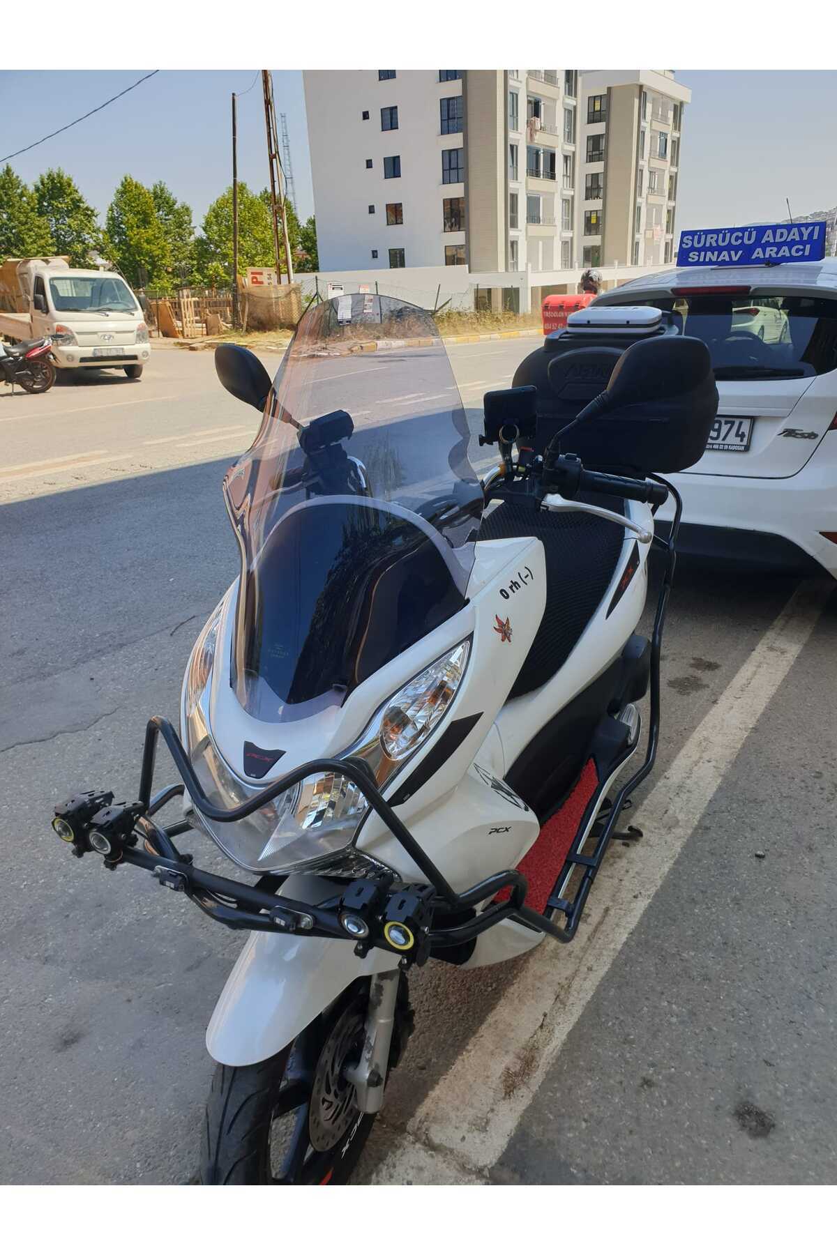 Honda Pcx Siperlik Ön Cam 2011 2013 Model 59cm Füme Renkli ORTA BOYLU CAM