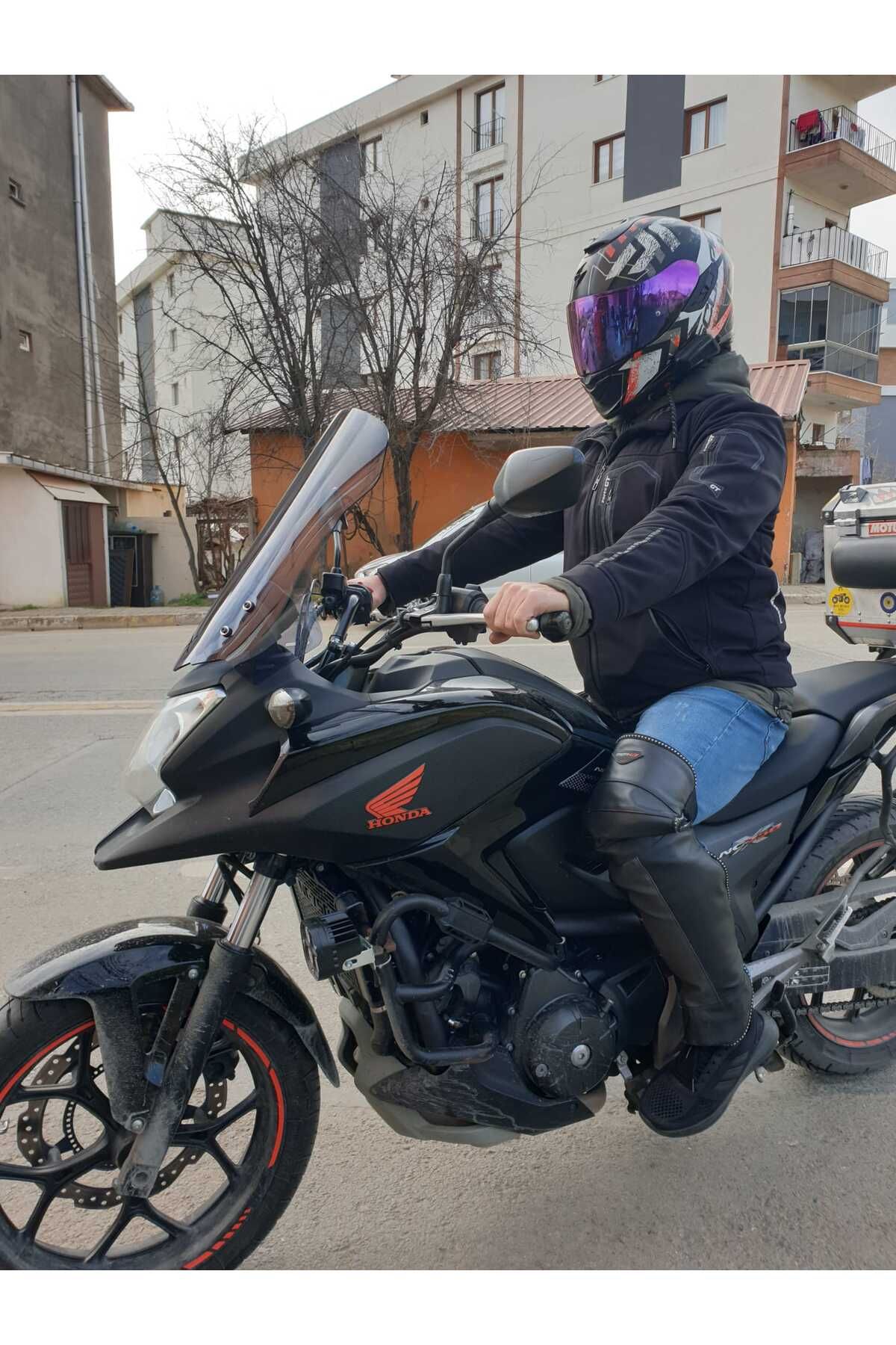 Honda NC 700 750 X Siperlik Ön Cam 2012 2015 Model 59cm Füme Renkli 4mm UZUN CAM