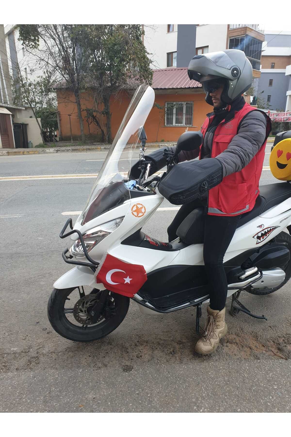 Honda Pcx Siperlik Ön Cam 2014 2017 Model 83cm Şeffaf Renkli 4mm UZUN CAM