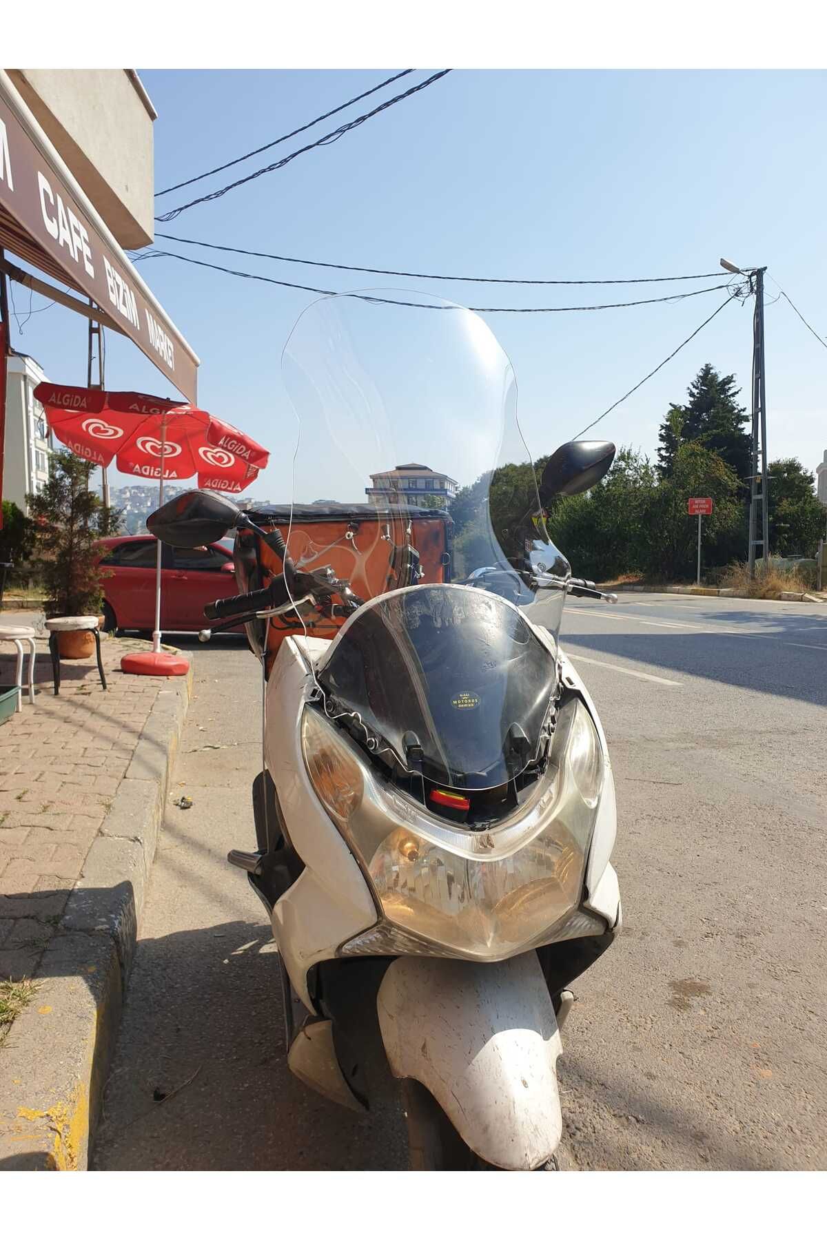 Honda Pcx Siperlik Ön Cam 2011 2013 Model 83cm Şeffaf Renkli 4mm UZUN CAM