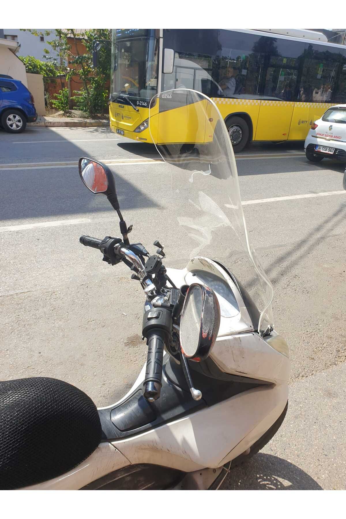 Honda Pcx Siperlik Ön Cam 2011 2013 Model 83cm Şeffaf Renkli 4mm UZUN CAM