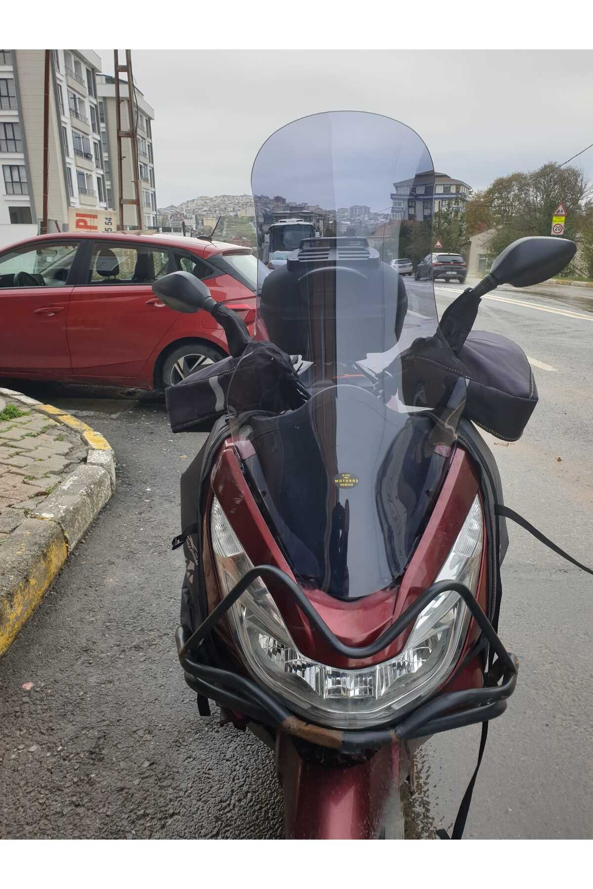 Honda Pcx Siperlik Ön Cam 2011 2013 Model 83cm Füme Renkli 4mm UZUN CAM