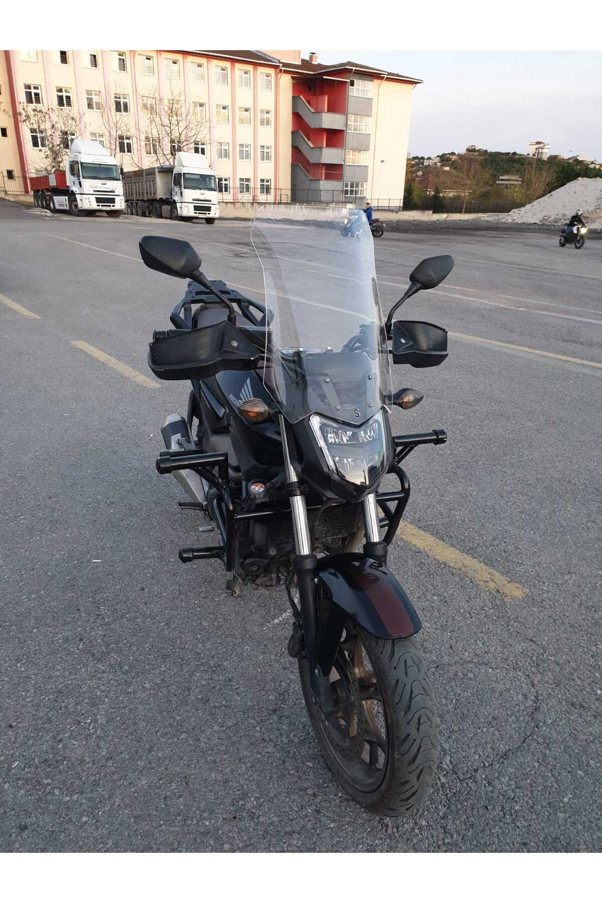 Honda NC 700 750 S Siperlik Ön Cam 2012 2020 Model 50cm Şeffaf Renkli 4mm ORTA BOYLU CAM