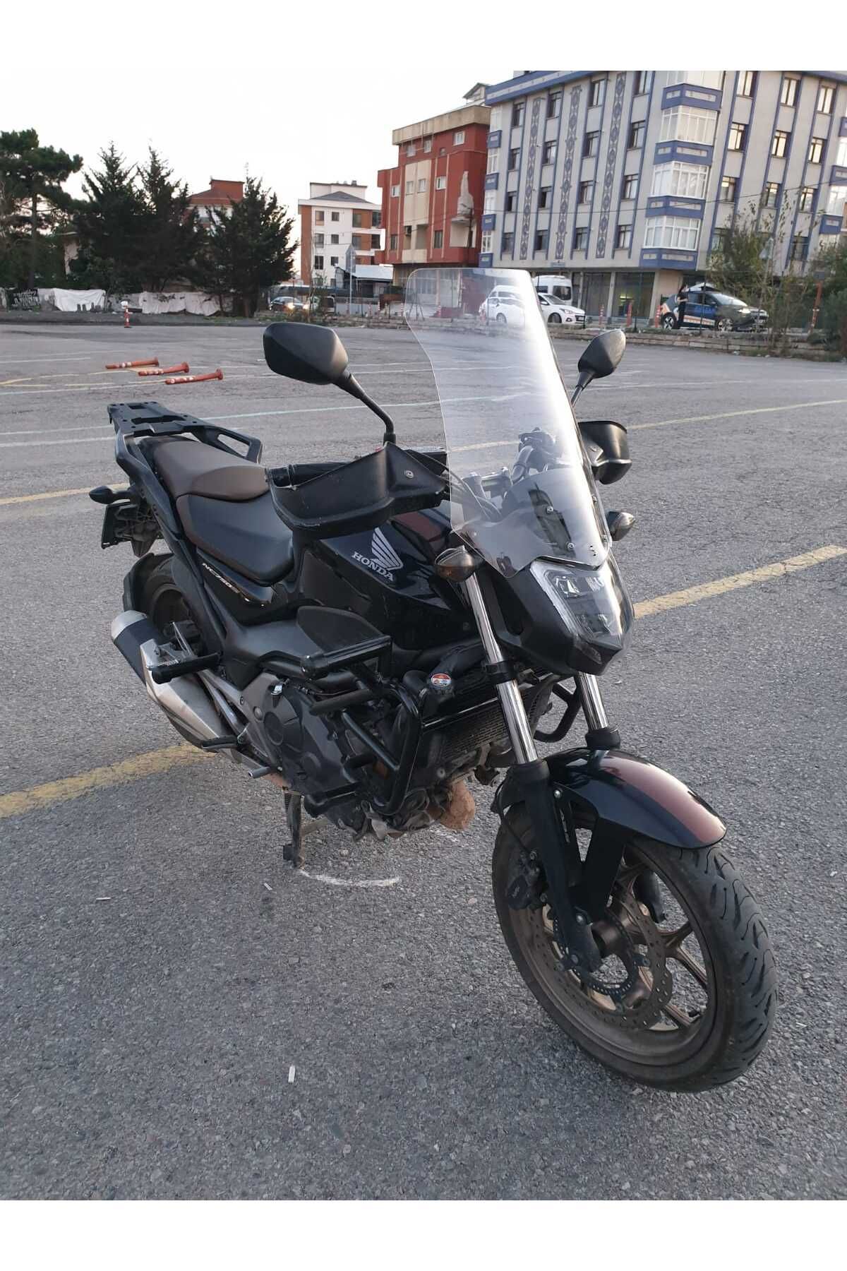 Honda NC 700 750 S Siperlik Ön Cam 2012 2020 Model 50cm Şeffaf Renkli 4mm ORTA BOYLU CAM