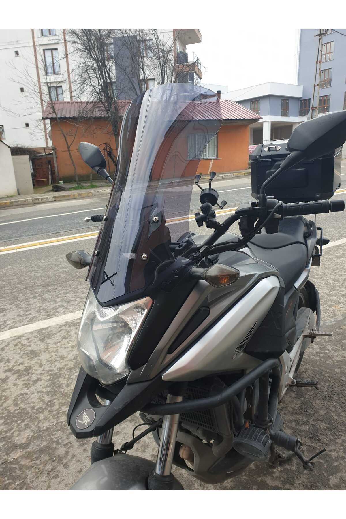 Honda NC 700 750 X Siperlik Ön Cam 2016 2020 Model 50cm Füme Renkli 4mm ORTA BOYLU CAM