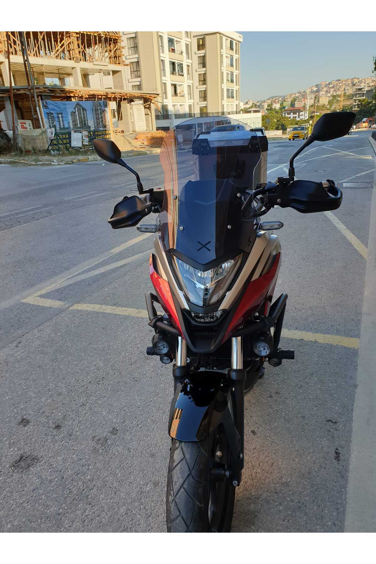 Honda NC 700 750 X Siperlik Ön Cam 2021-2025 Model 50cm Füme Renkli 4mm ORTA BOYLU CAM