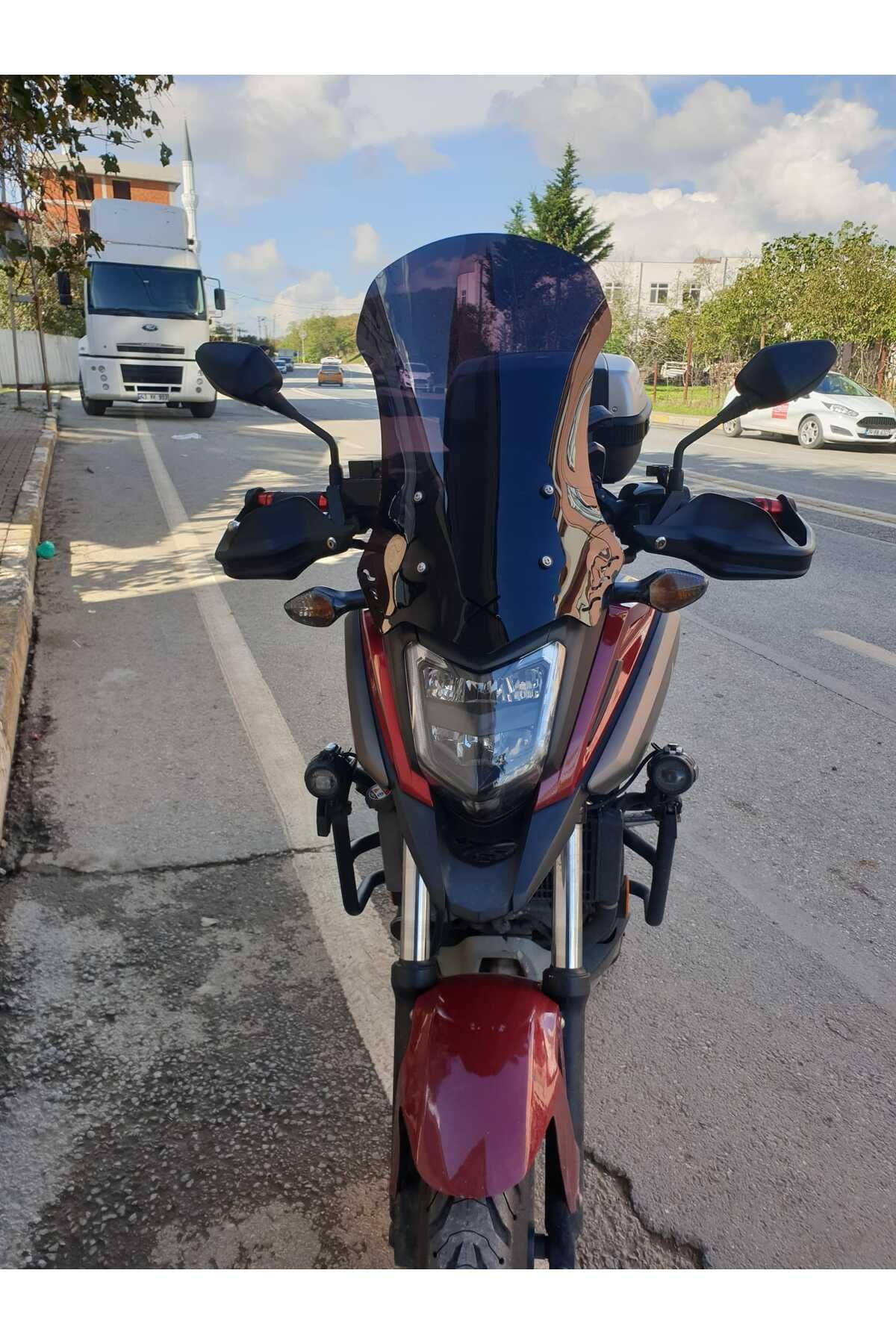 Honda NC 700 750 X Siperlik Ön Cam 2016 2020 Model 50cm Siyah Renkli 4mm ORTA BOYLU CAM