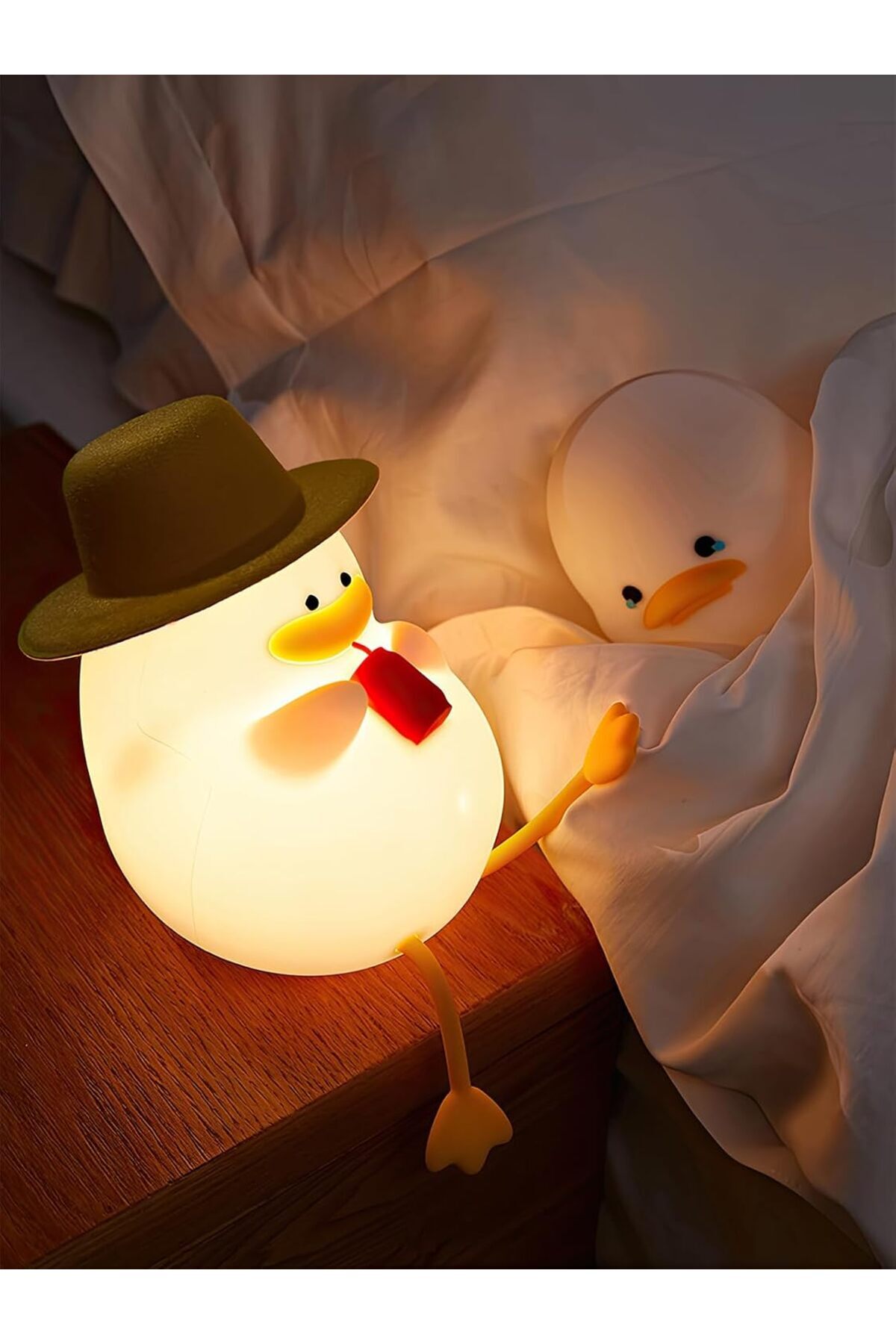 AYACO Çocuk Bebek Odası Gece Lambası LED Işıklı Sevimli Figürlü Dokunmatik Silikon Pet Şarjlı fotoğrafı 7 (önizleme)