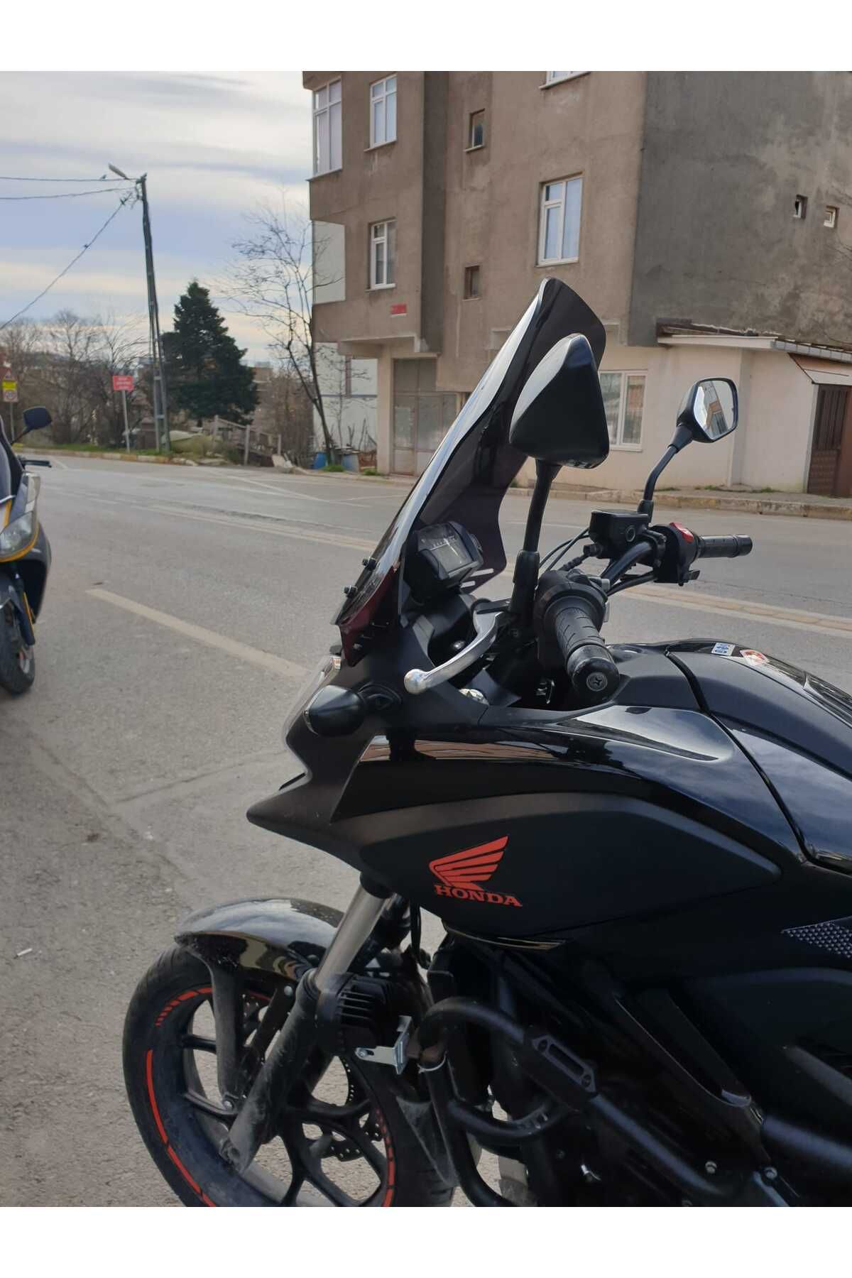 Honda NC 700 750 X Siperlik Ön Cam 2012 2015 Model 59cm Siyah Renkli 4mm UZUN CAM