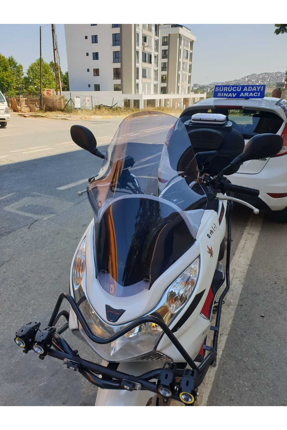 Honda Pcx Siperlik Ön Cam 2011 2013 Model 59cm Füme Renkli ORTA BOYLU CAM