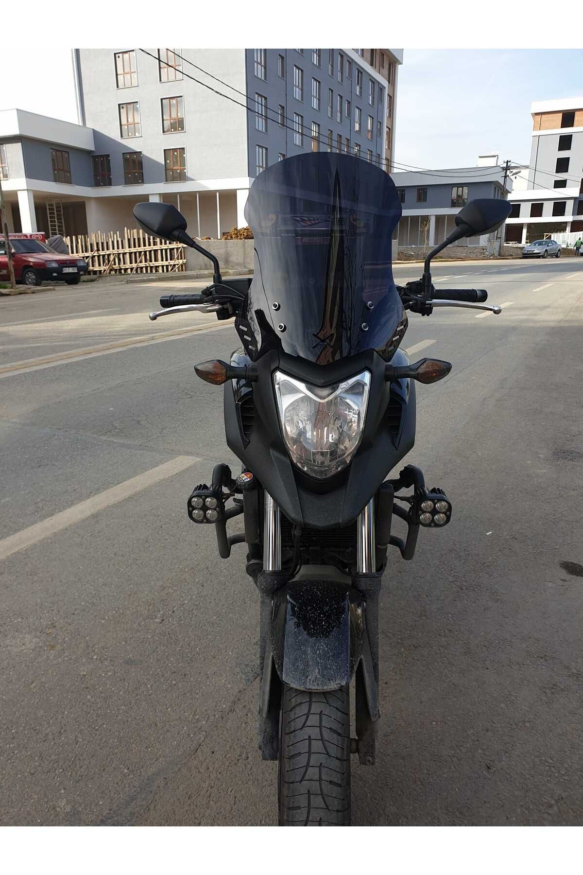 Honda NC 700 750 X Siperlik Ön Cam 2012 2015 Model 50cm Siyah Renkli 4mm ORTA BOYLU CAM