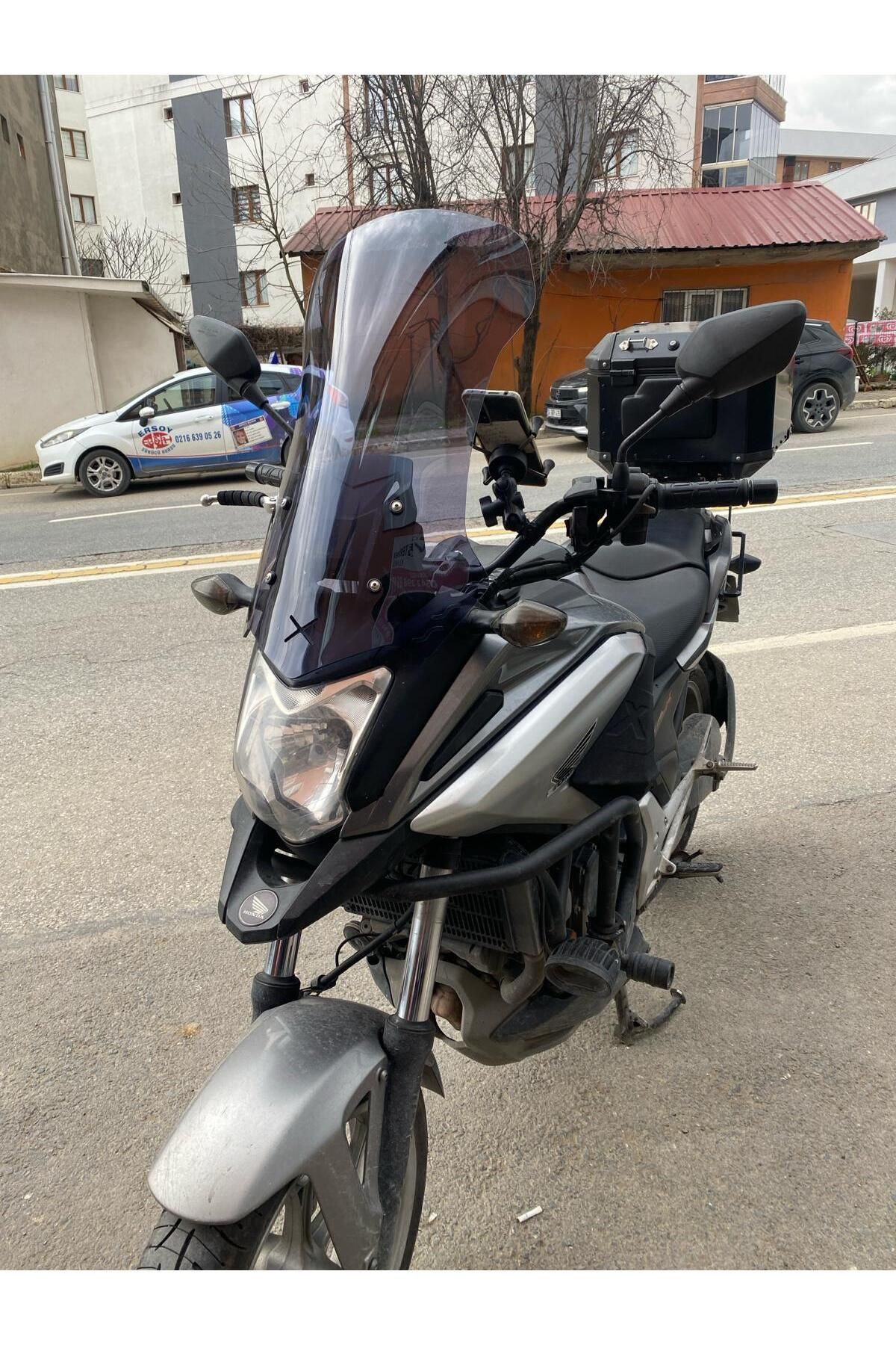 Honda NC 700 750 X Siperlik Ön Cam 2016 2020 Model 50cm Füme Renkli 4mm ORTA BOYLU CAM