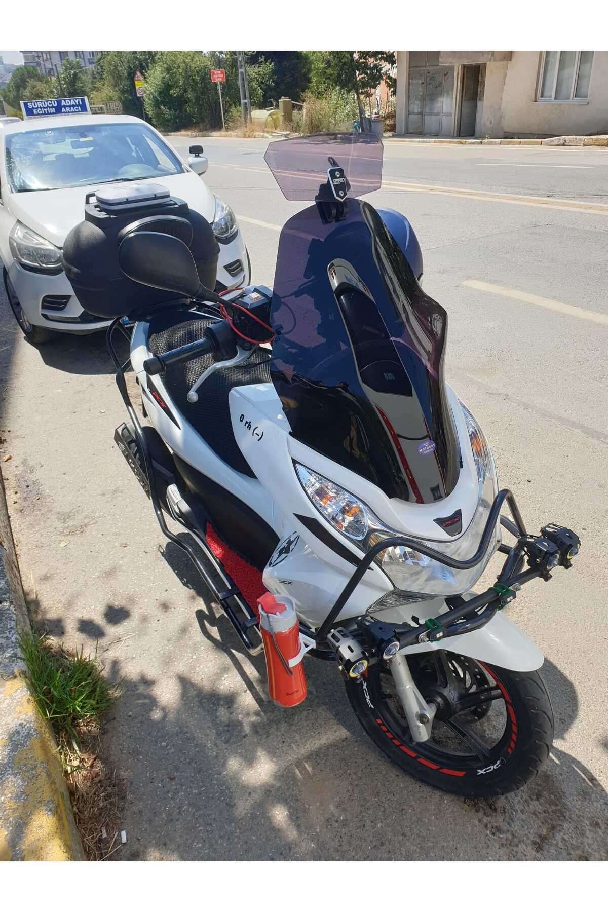Honda Pcx Siperlik Ön Cam 2011 2013 Model 59cm Siyah Renkli ORTA BOYLU CAM