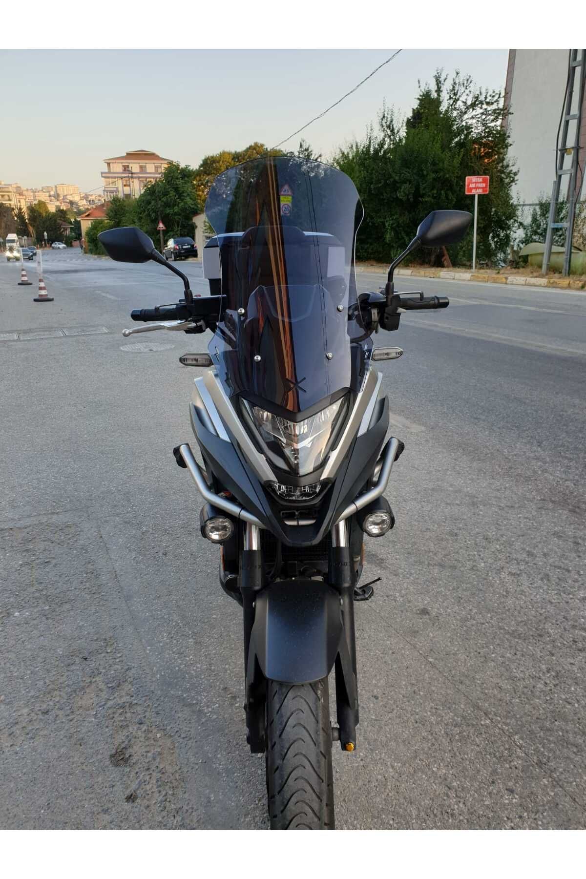 Honda NC 700 750 X Siperlik Ön Cam 2021-2025 Model 59cm Füme Renkli 4mm UZUN CAM