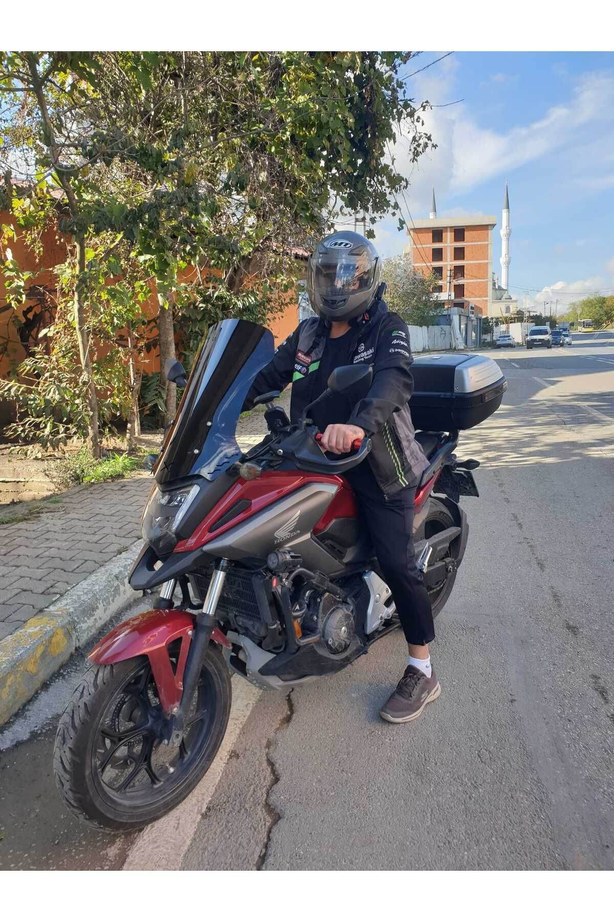 Honda NC 700 750 X Siperlik Ön Cam 2016 2020 Model 50cm Siyah Renkli 4mm ORTA BOYLU CAM