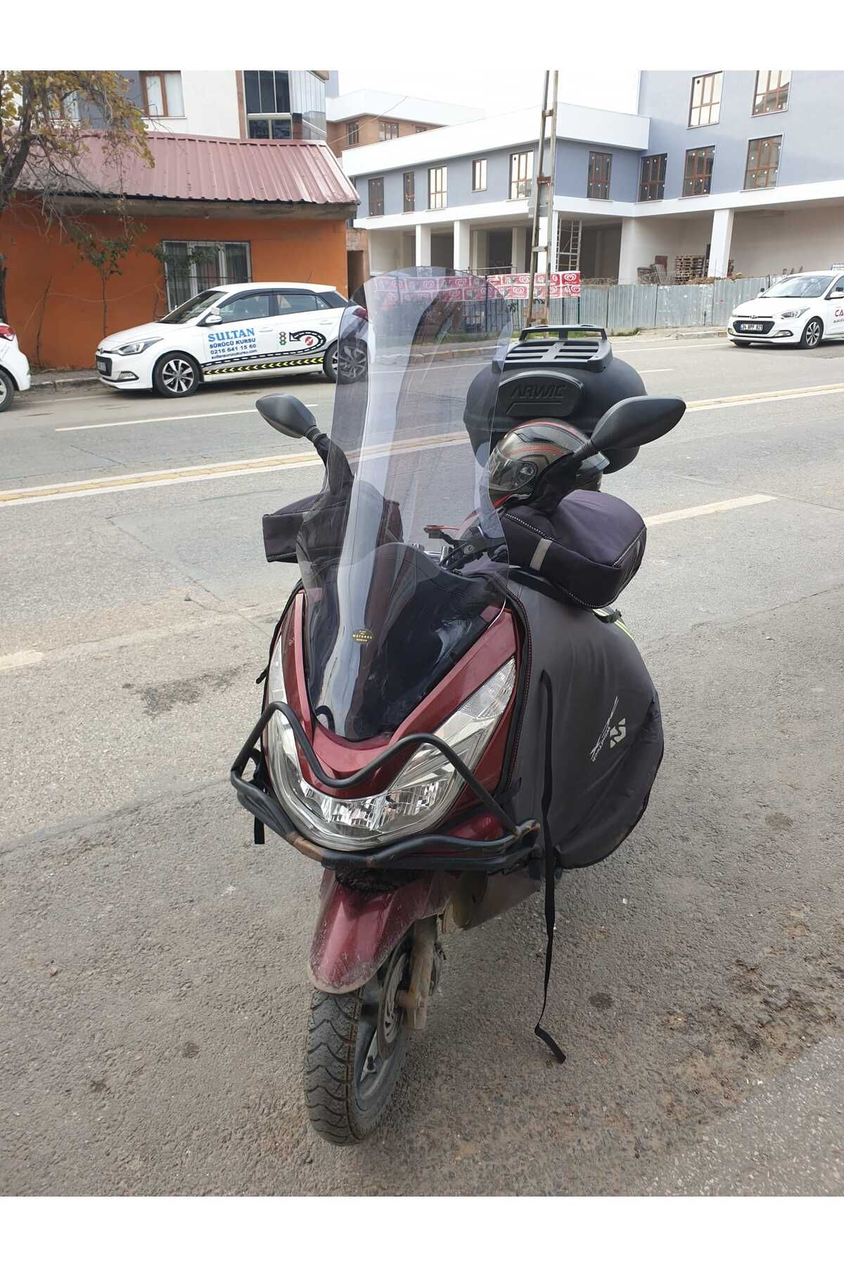 Honda Pcx Siperlik Ön Cam 2014 2017 Model 83cm Füme Renkli 4mm UZUN CAM