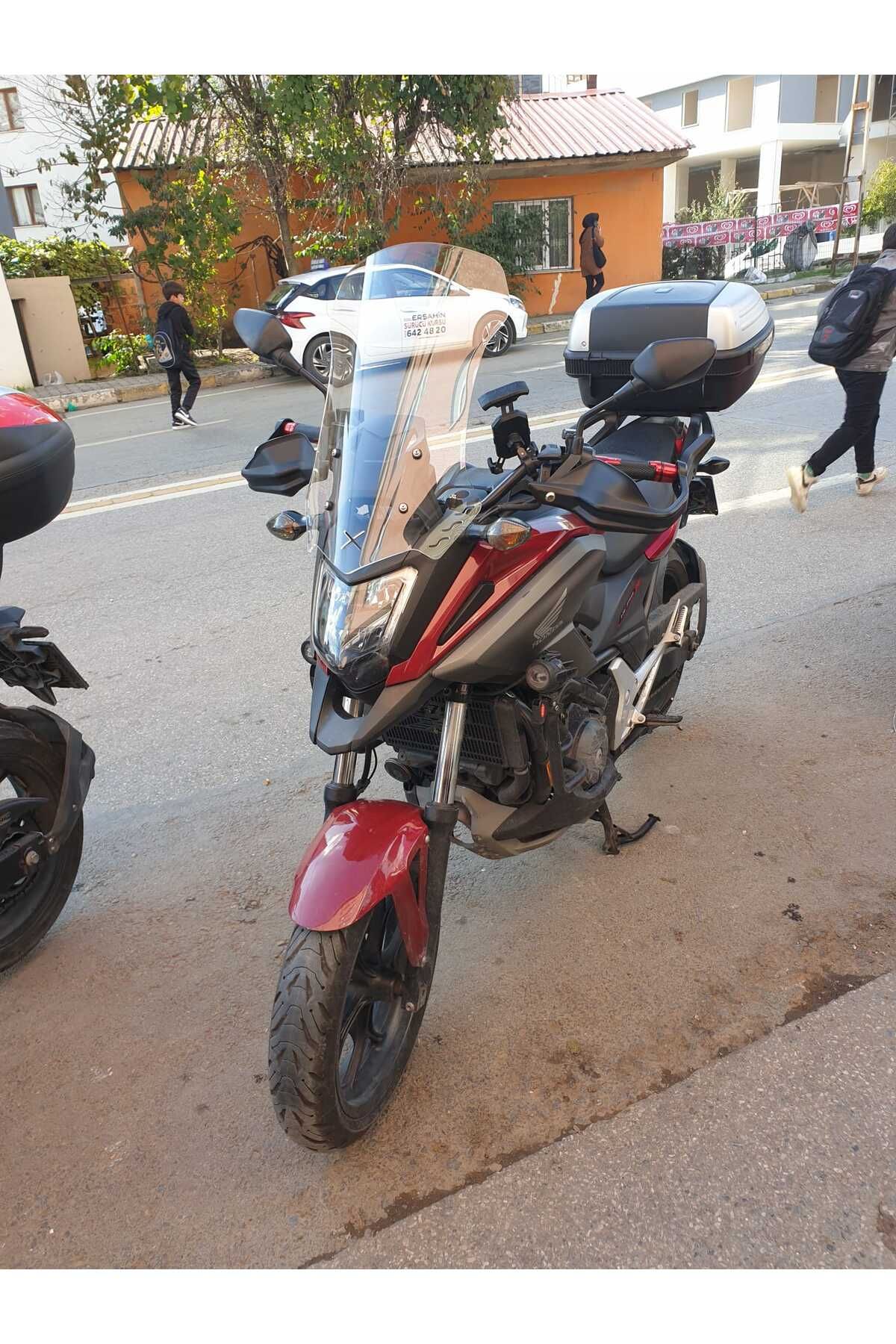 Honda NC 700 750 X Siperlik Ön Cam 2016 2020 Model 50cm Şeffaf Renkli 4mm ORTA BOYLU CAM