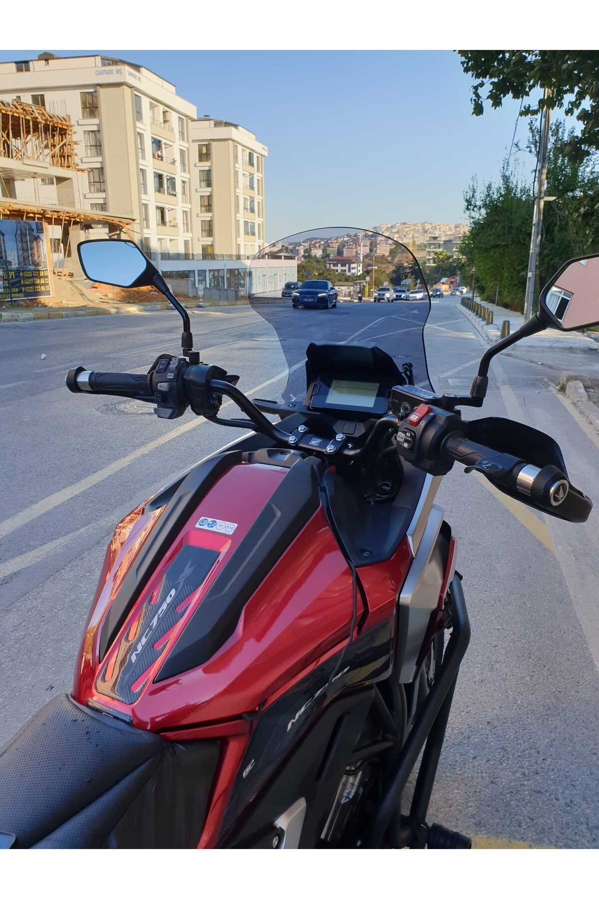 Honda NC 700 750 X Siperlik Ön Cam 2021-2025 Model 50cm Füme Renkli 4mm ORTA BOYLU CAM