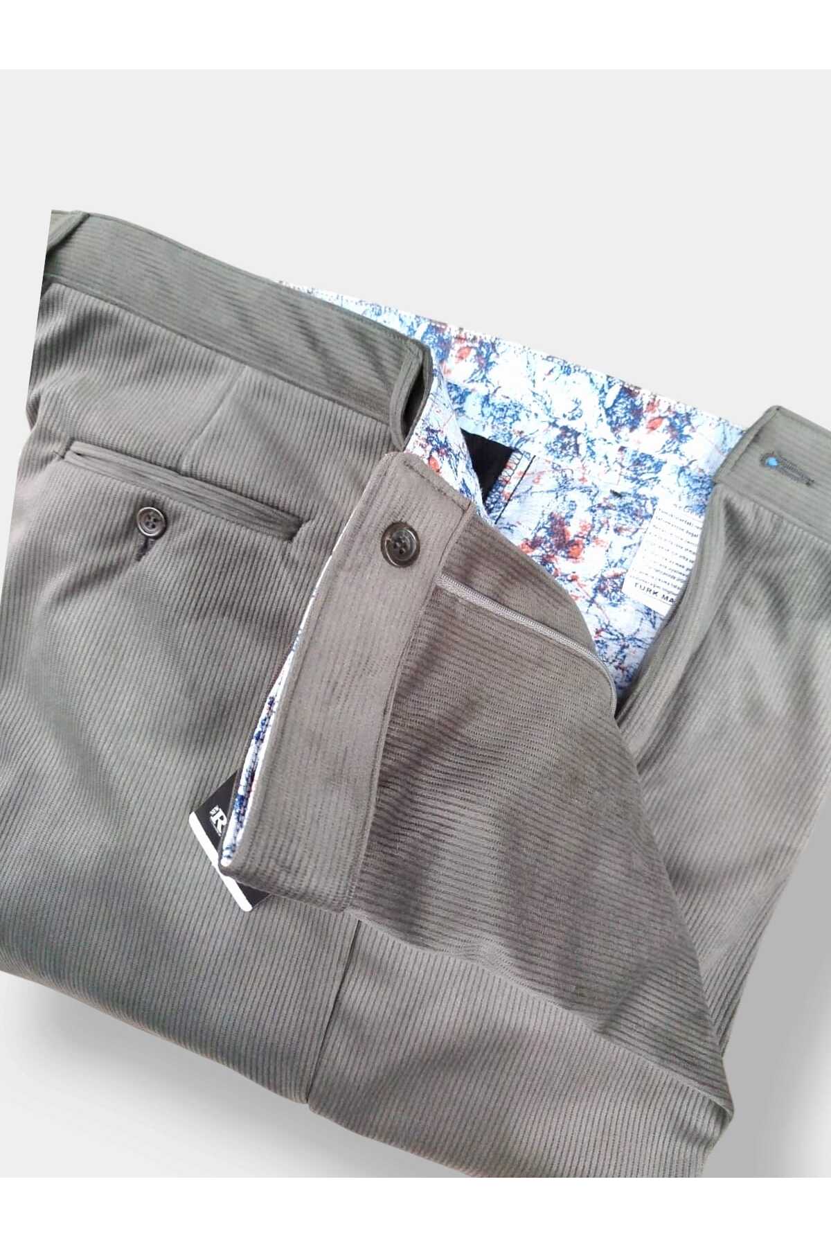 Rota BÜYÜK BEDEN İÇİ POLARLI KALIN KIŞLIK PAMUK ERKEK KADİFE PANTALON [ÜST KALİTE ÜRÜN] görsel 2