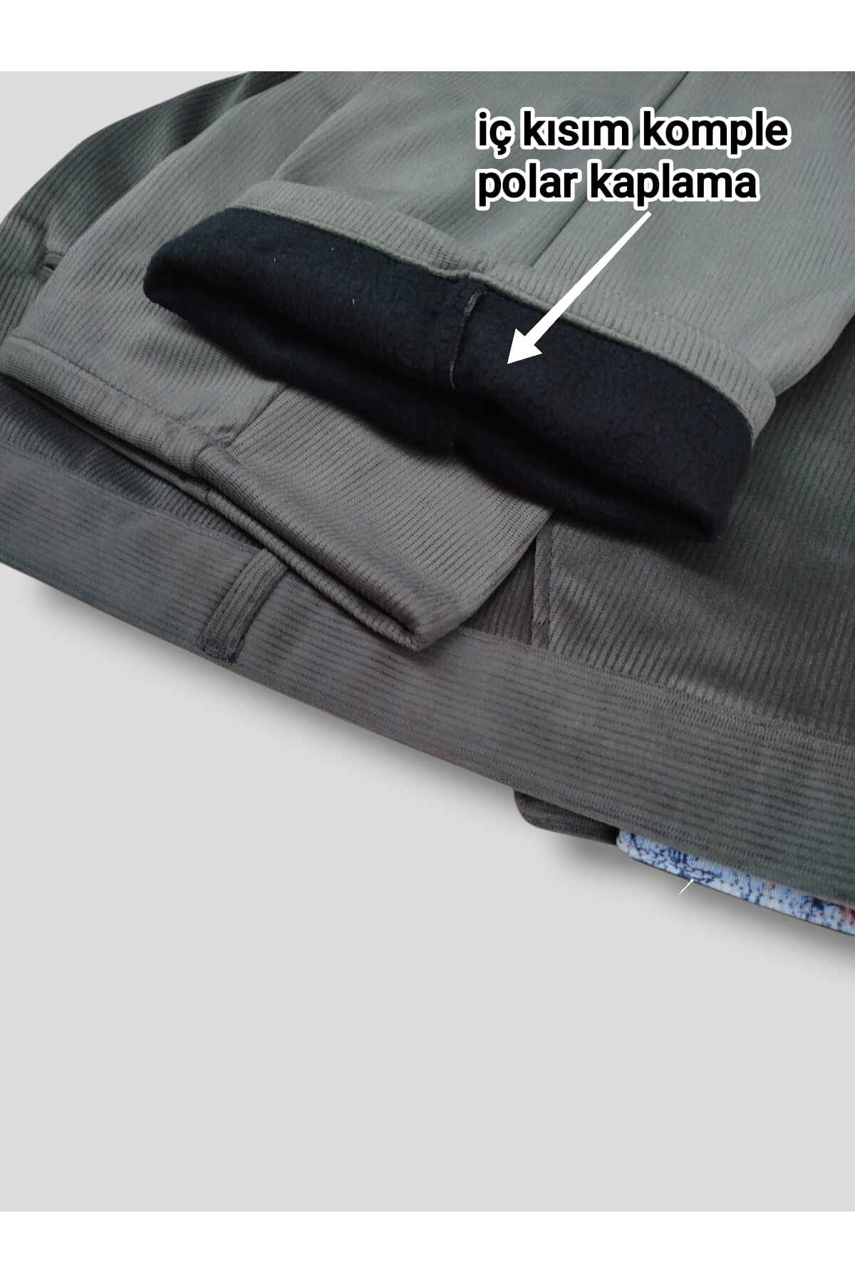 Rota BÜYÜK BEDEN İÇİ POLARLI KALIN KIŞLIK PAMUK ERKEK KADİFE PANTALON [ÜST KALİTE ÜRÜN] görsel 5