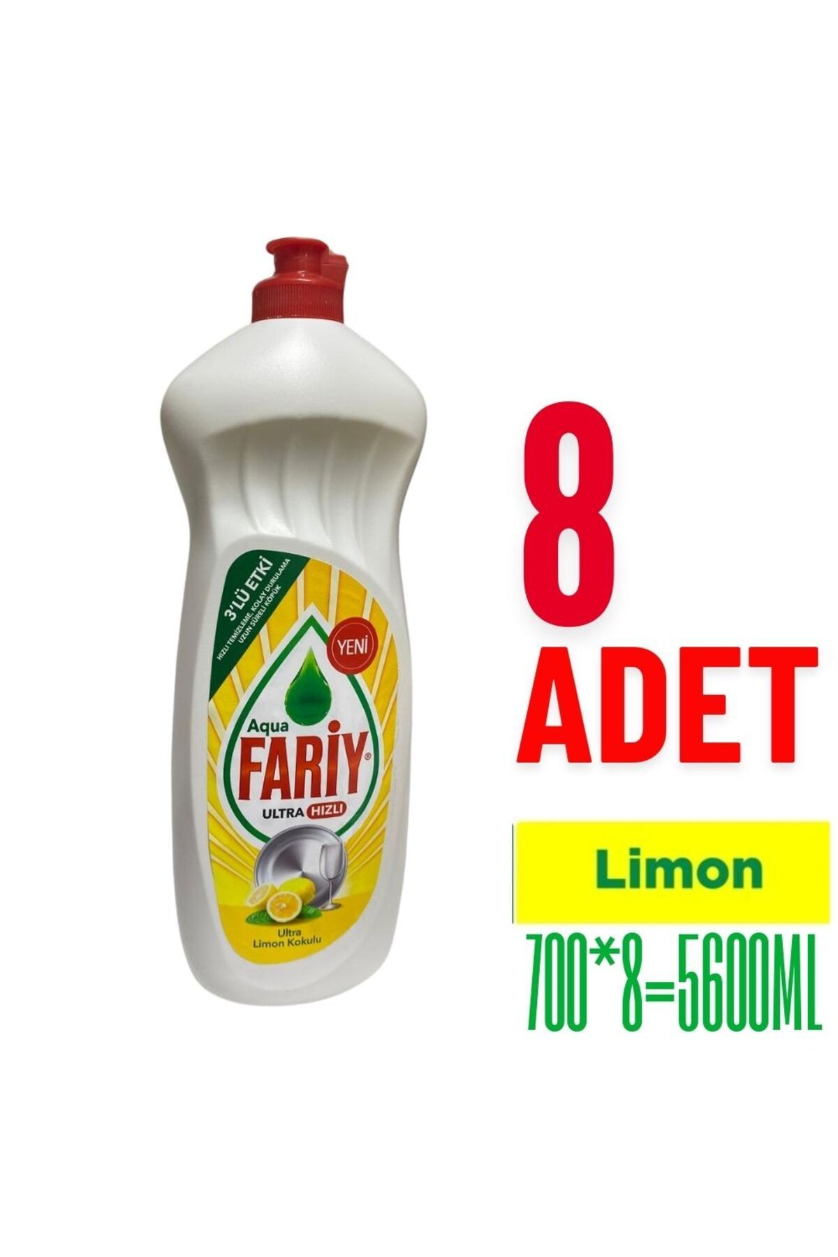 AQUAFARİY Elde bulaşık yıkama ultra limon kokulu deterjanı