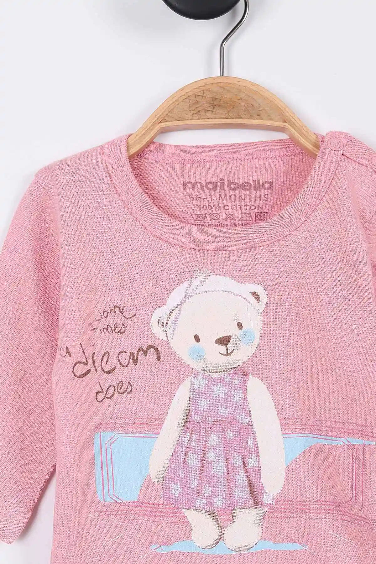 MAİBELLA Müslin Tavşan Desenli Kız Bebek Hastane Çıkışı Bebek Kıyafetleri Yenidoğan Hastane Çıkış Seti 4'lü fotoğrafı 4 (önizleme)