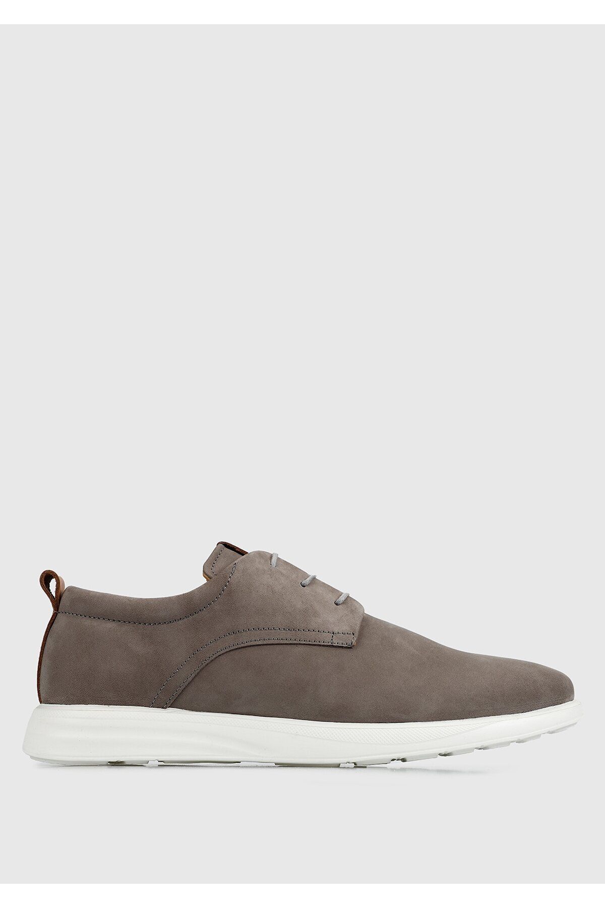 Provoq-Men's Gray Leather Shoes 1